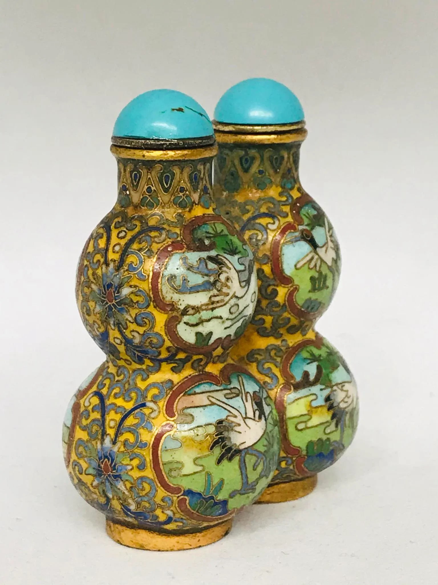 1920s Twin Double Gourd Snuff Bottles - 5