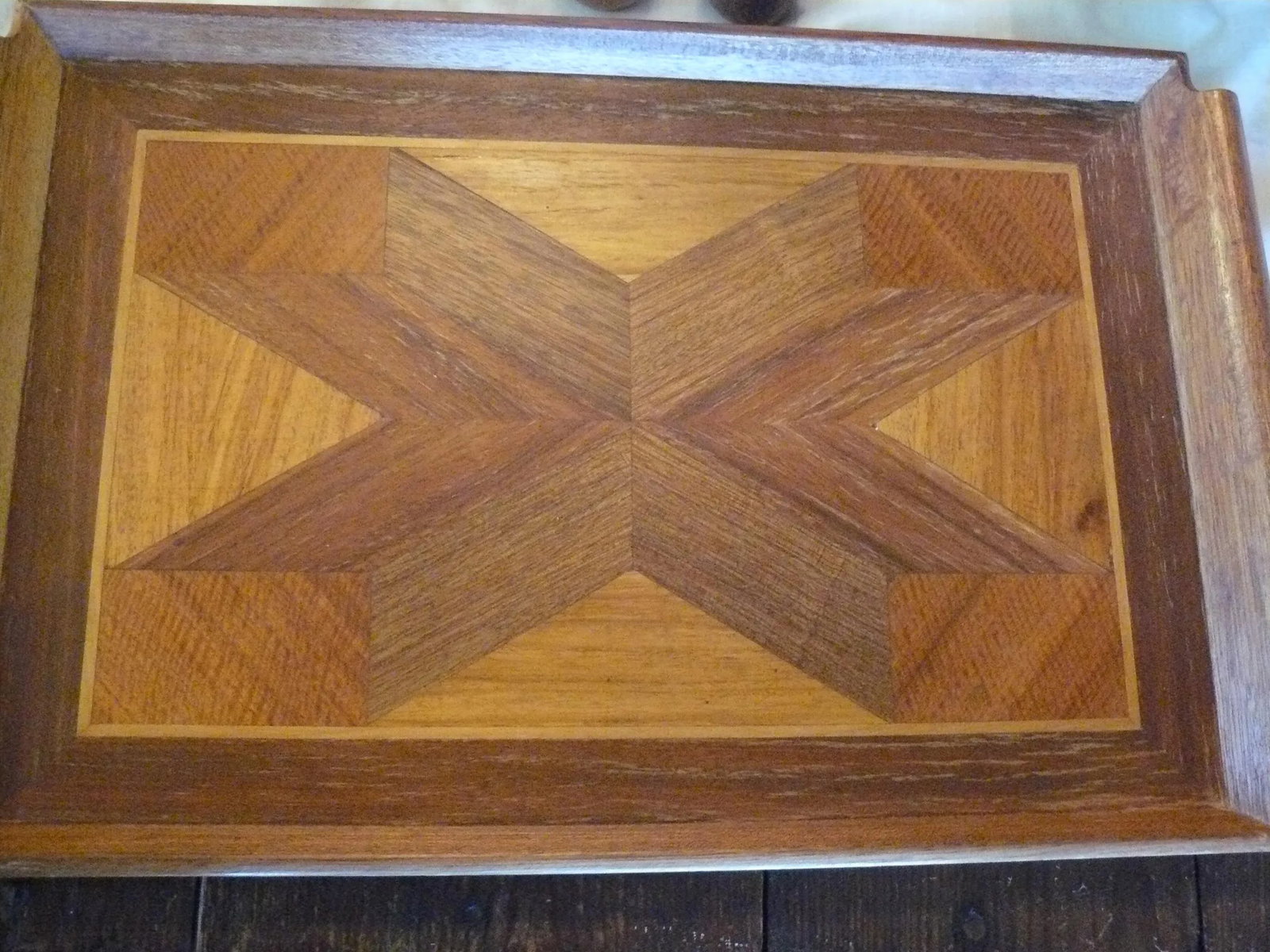 Vintage Mid 20th Century Teak Tray, Plate and Napkin Rings Picnic Set - 28 Pieces - 8