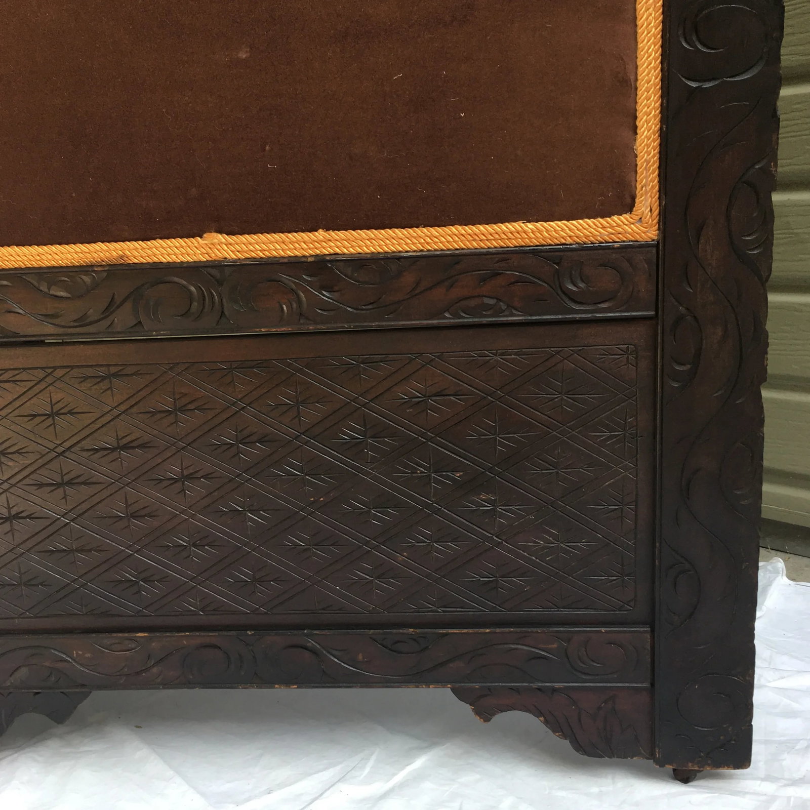 19th Century Asian Mirrored Carved Screen - 8
