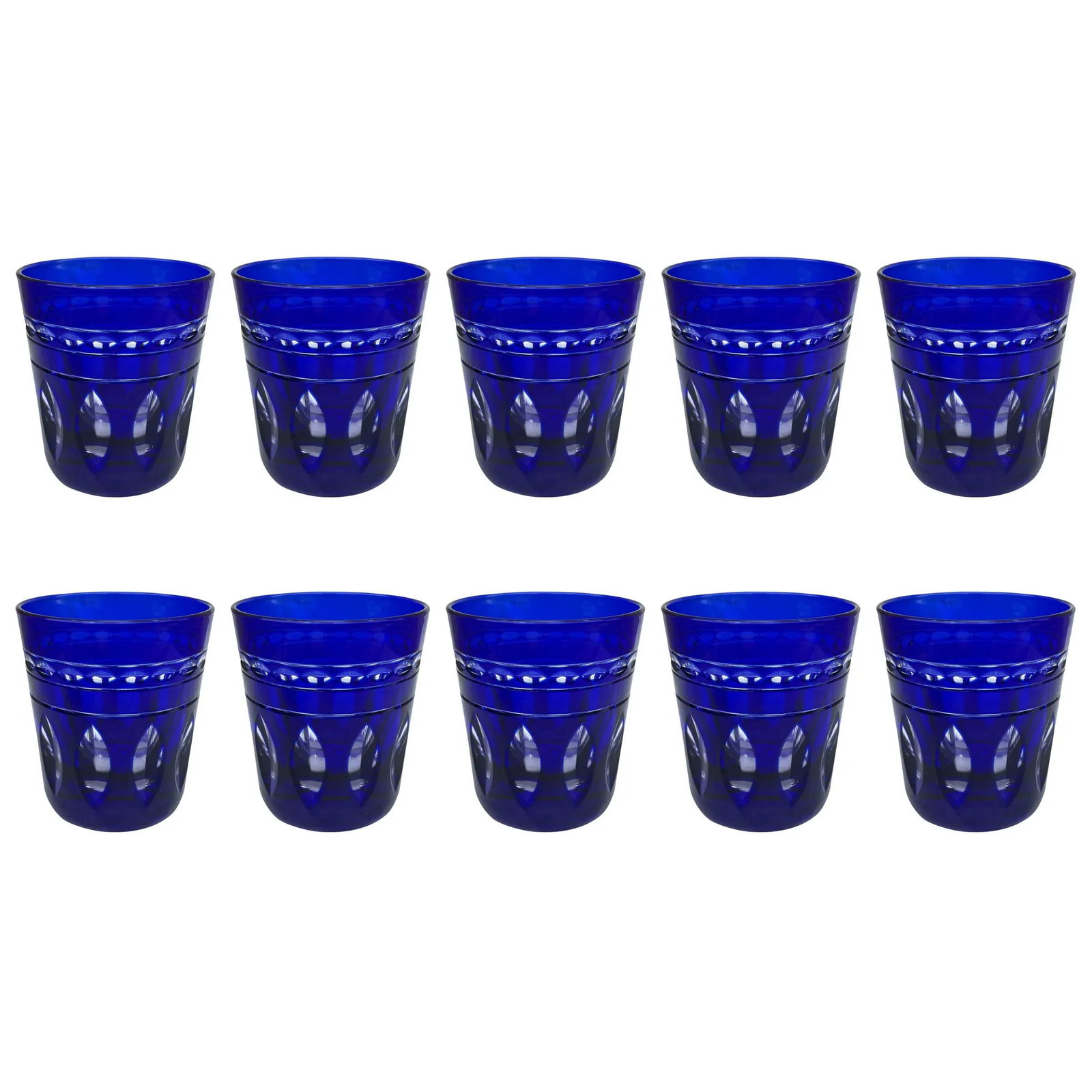 Set of Ten Val Saint Lambert Kent York Dof Glasses - 11