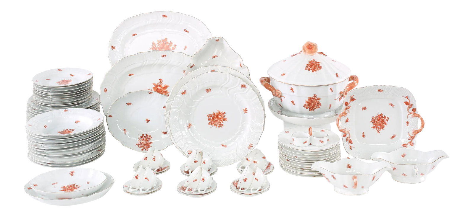 Mid 20th Century Herend Hungarian Dinner Service - 87 Pieces (1 of 11)
