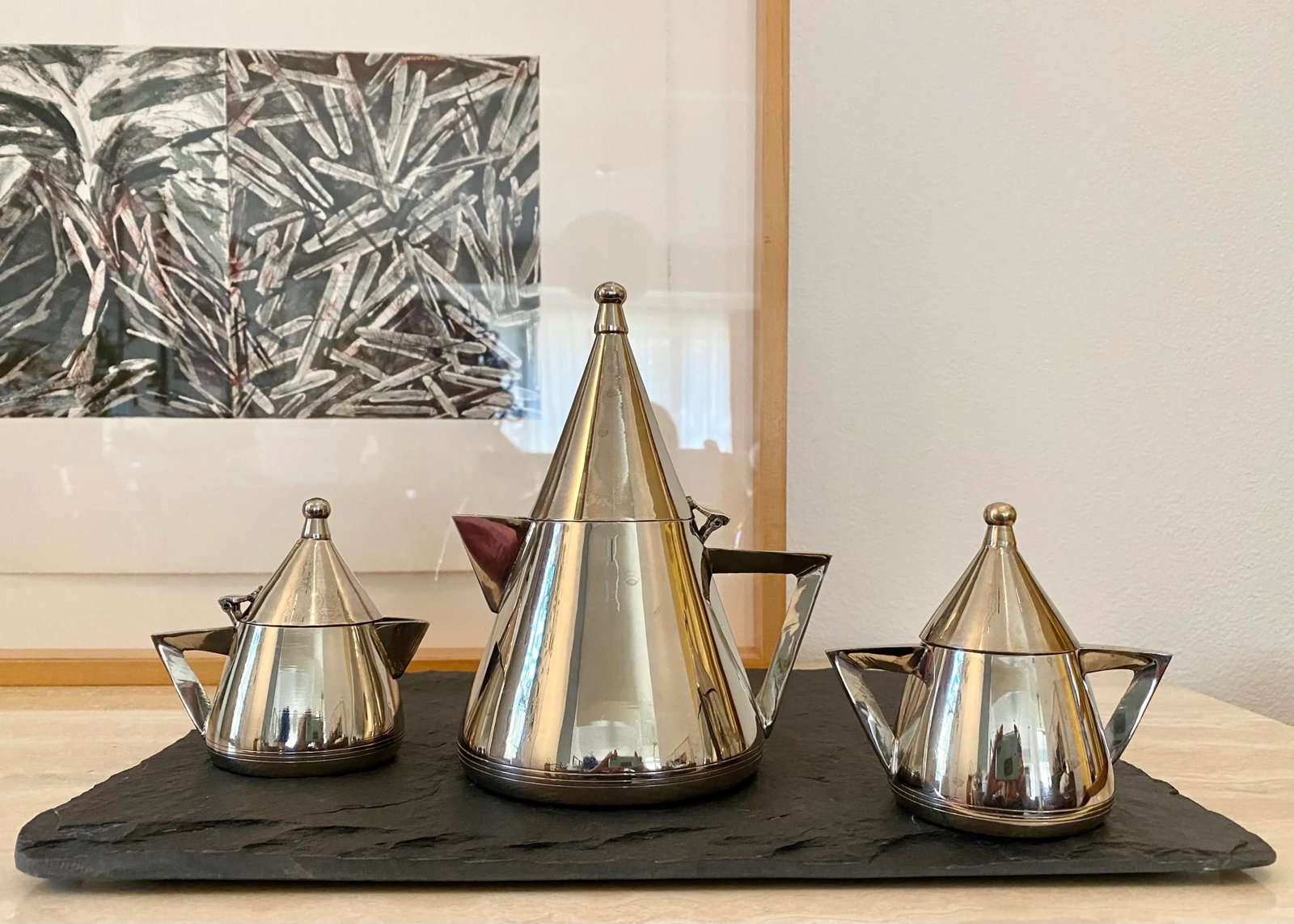Postmodern Memphis-Style Tea Set, Set of 4 Pieces (After Michael Graves) - 10