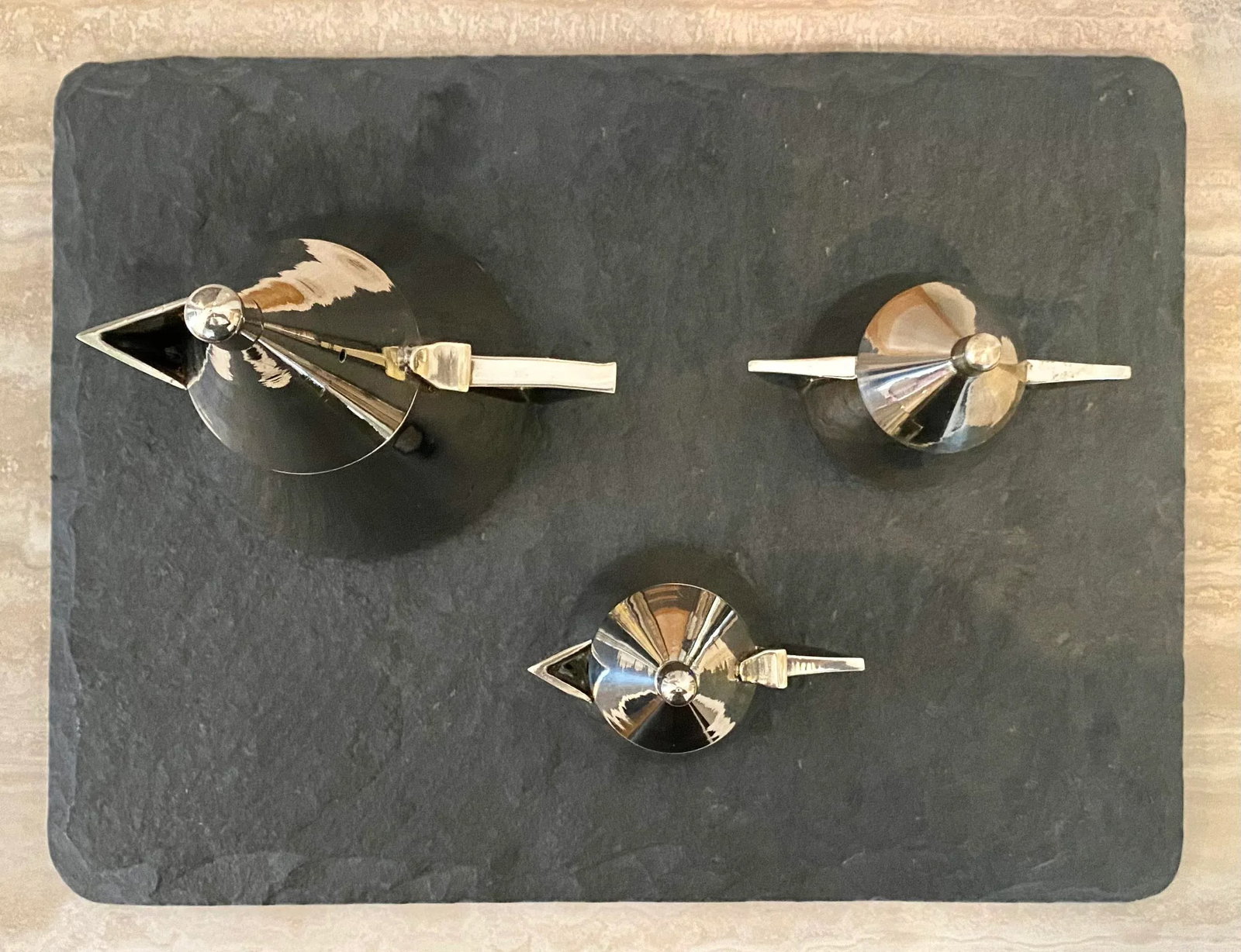 Postmodern Memphis-Style Tea Set, Set of 4 Pieces (After Michael Graves) - 4