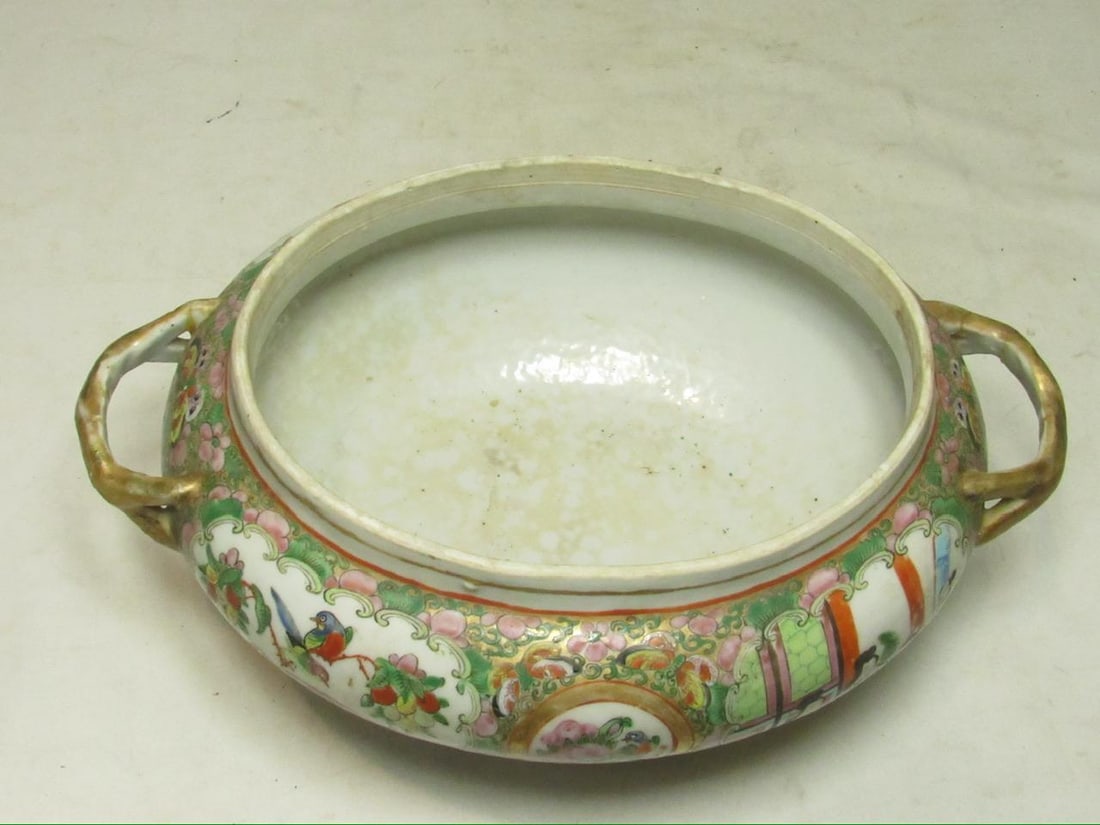 1900s Chinese Export Rose Medallion Porcelain Tureen - 14