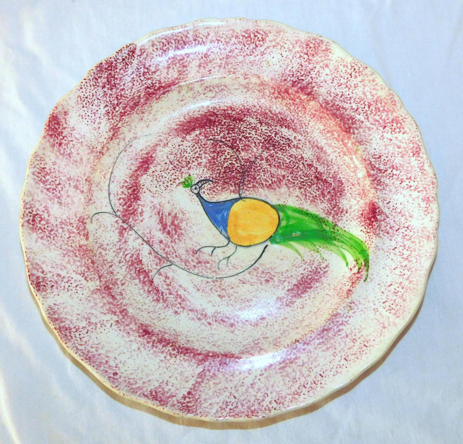 Antique Early 19th Century Spongeware Plate - 5
