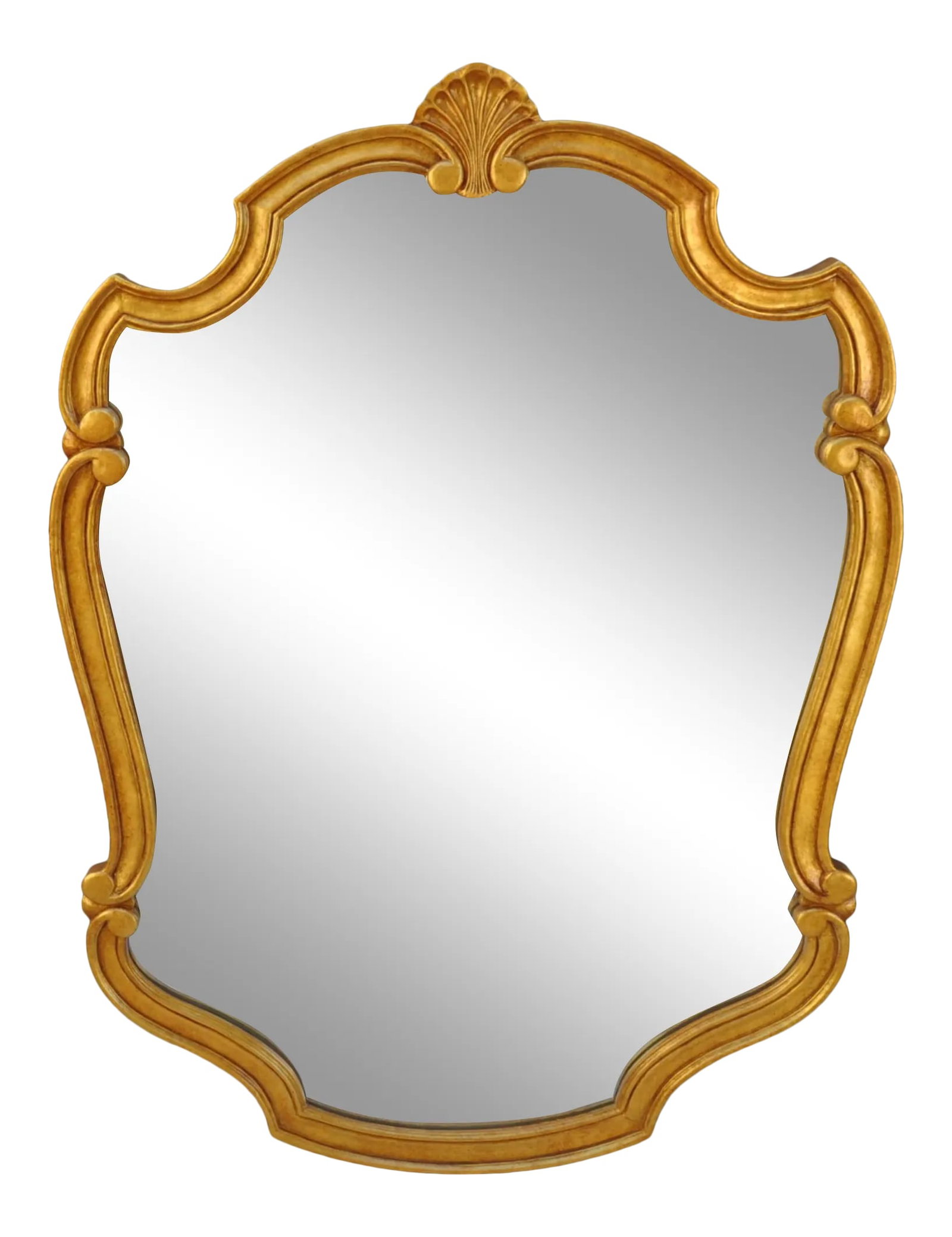 Large 1970s Gold Framed Wall Mirror (1 of 7)