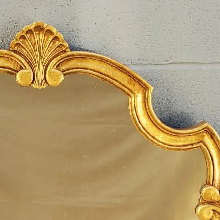 Large 1970s Gold Framed Wall Mirror - 6