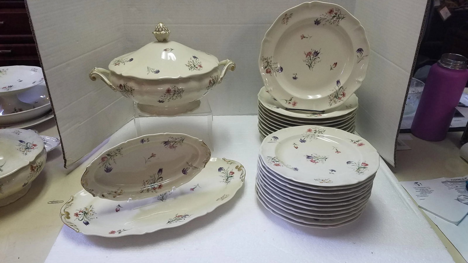 1950s French Limoges Porcelain Dinnerware Set- 26 Pieces - 13