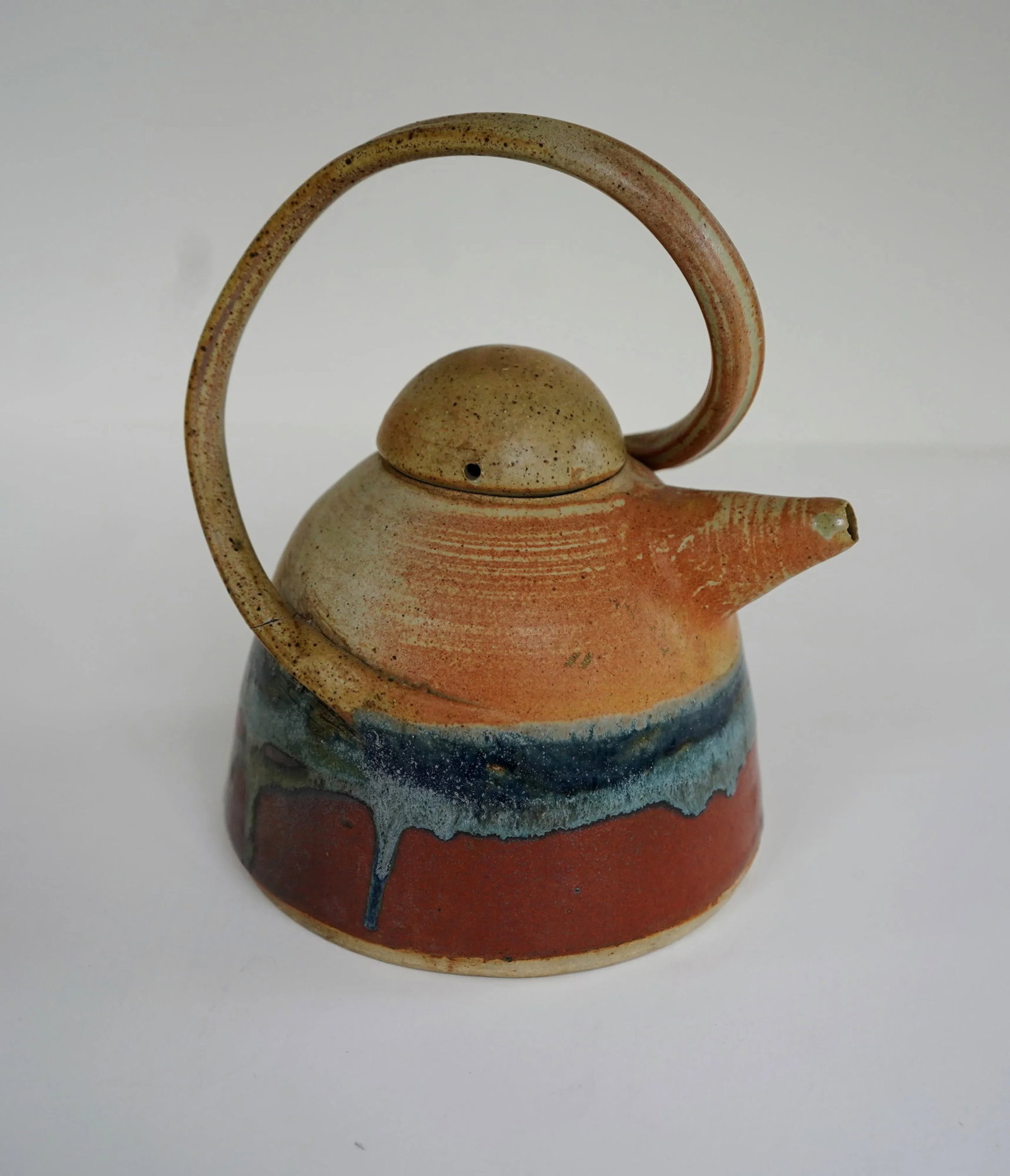 1980s Signed Art Pottery Teapot With Lid - 2