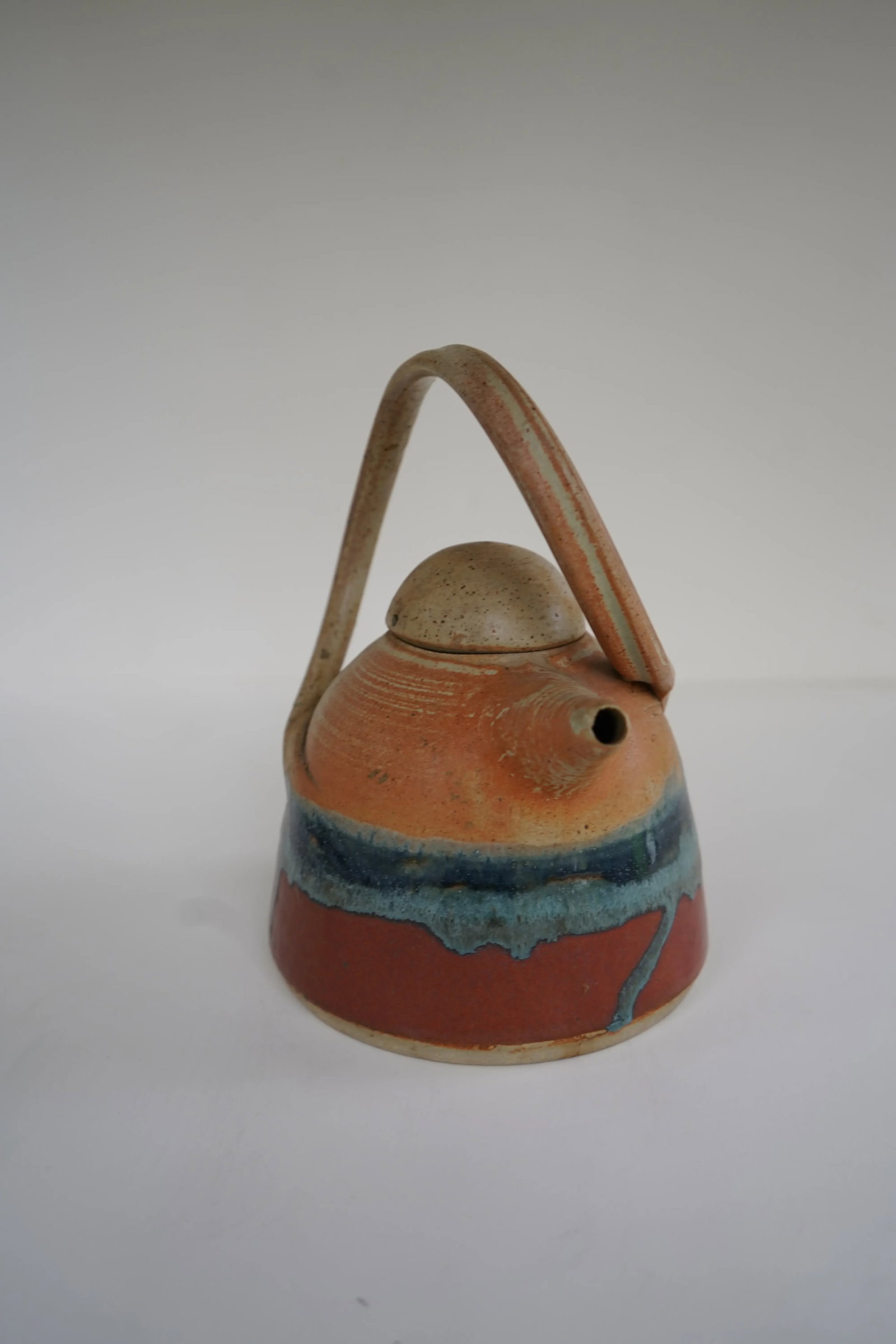 1980s Signed Art Pottery Teapot With Lid - 3