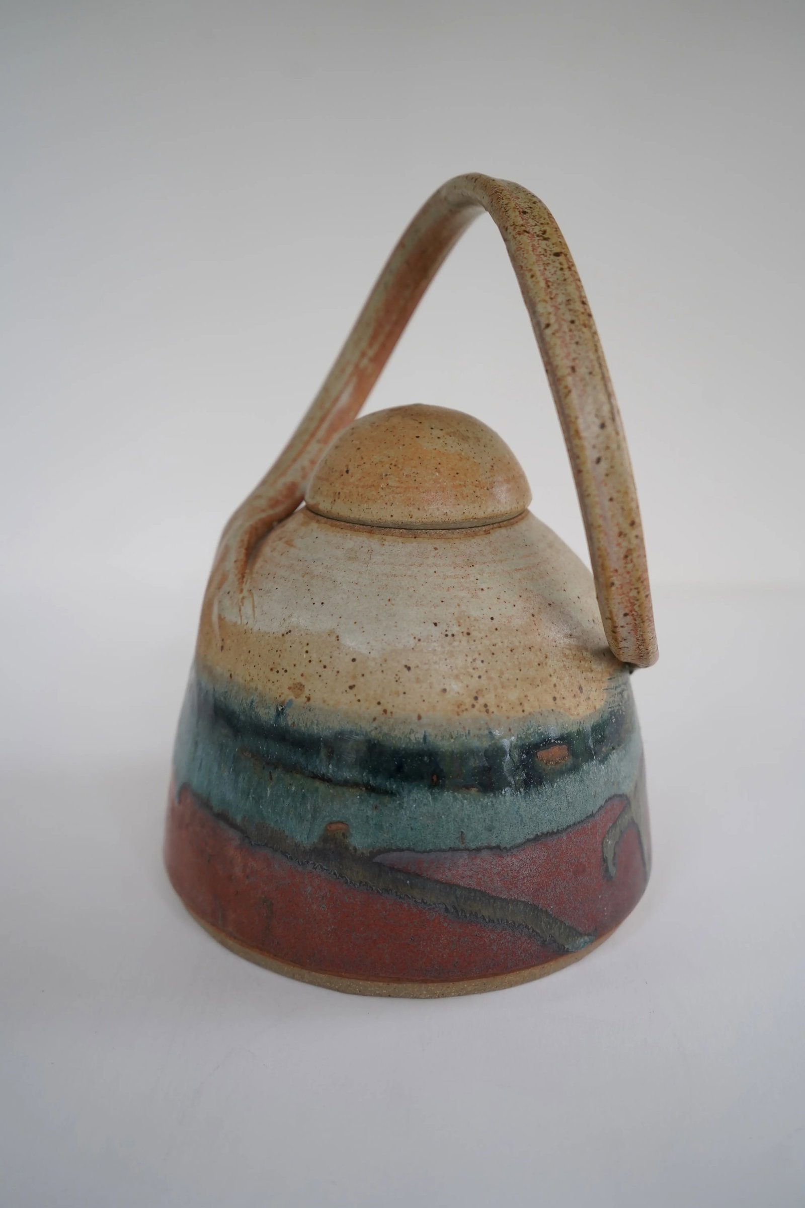 1980s Signed Art Pottery Teapot With Lid - 6