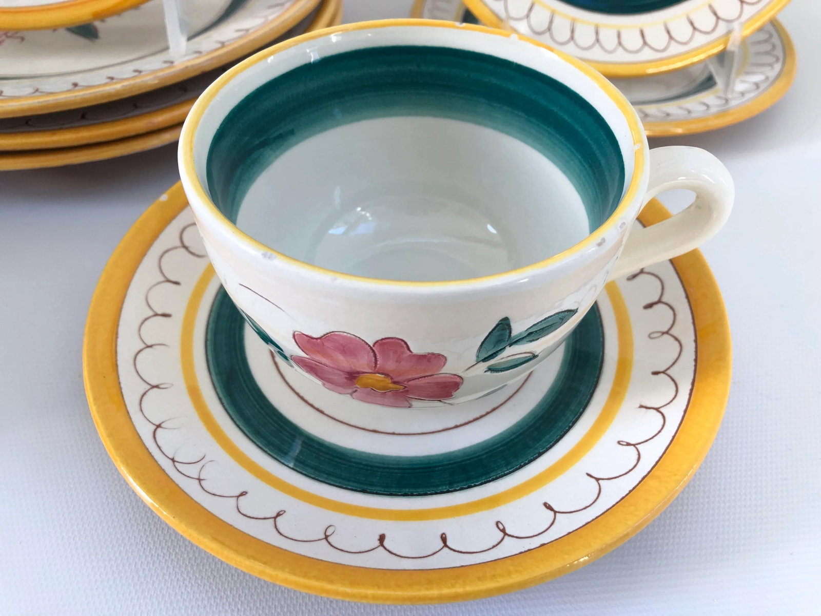 Vintage Midcentury Stangl Pottery Garden Flower Dinner Plates - Set of 12 - 4