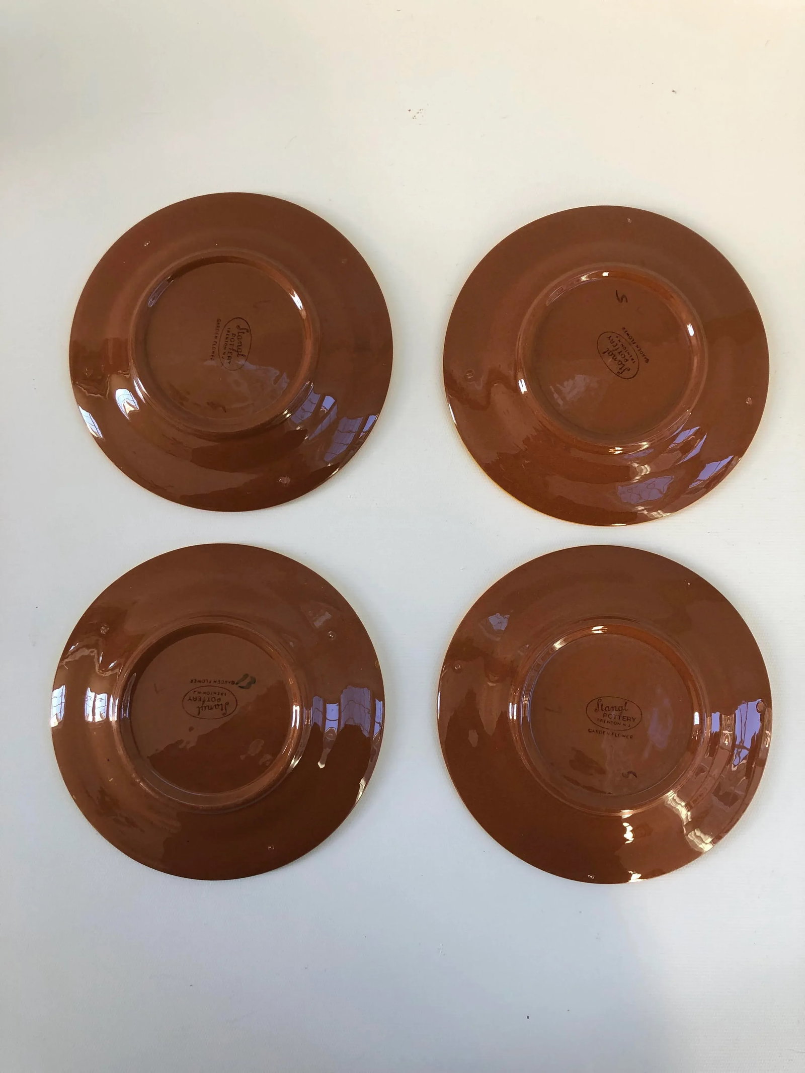 Vintage Midcentury Stangl Pottery Garden Flower Dinner Plates - Set of 12 - 8