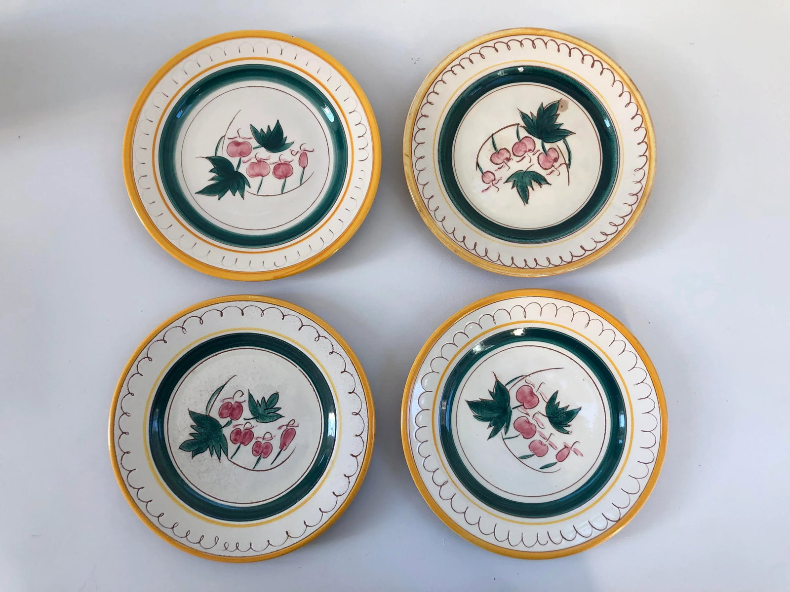Vintage Midcentury Stangl Pottery Garden Flower Dinner Plates - Set of 12 - 9