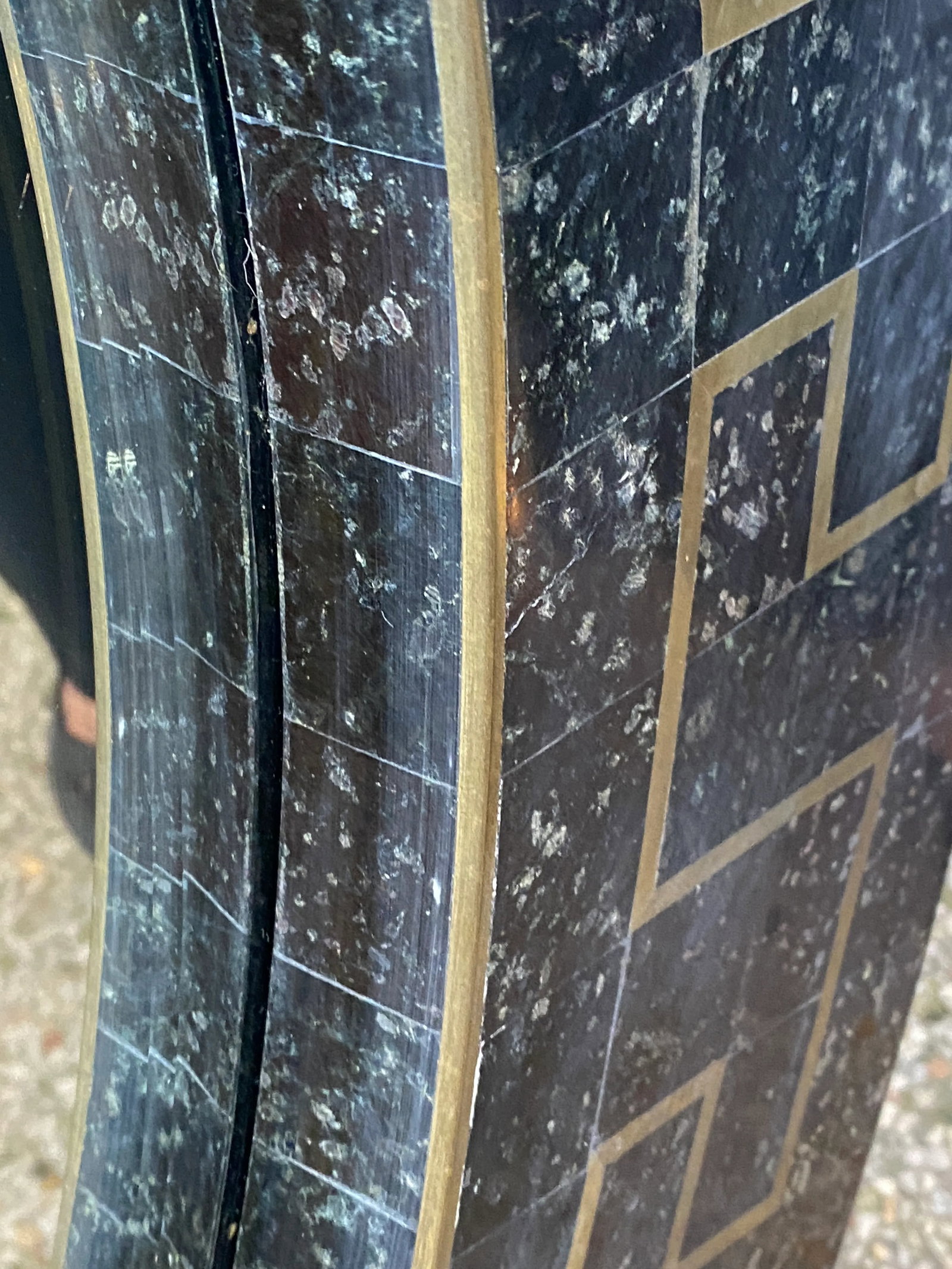 Greek Key Marble Wall Mirror 45"diam Maitland-Smith - 7