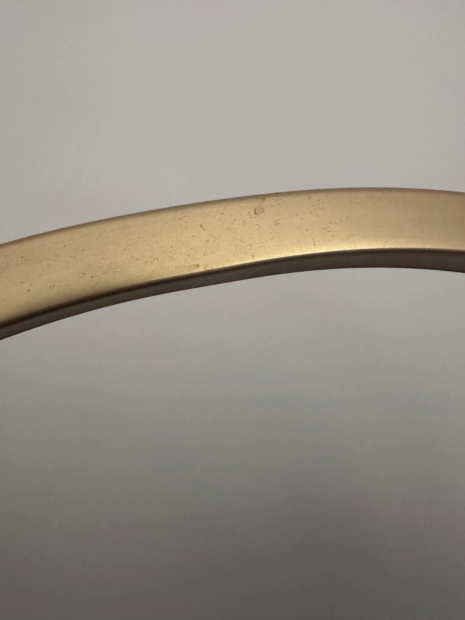 West Elm Folded Ellipse Standing Mirror, Antique Brass - 3