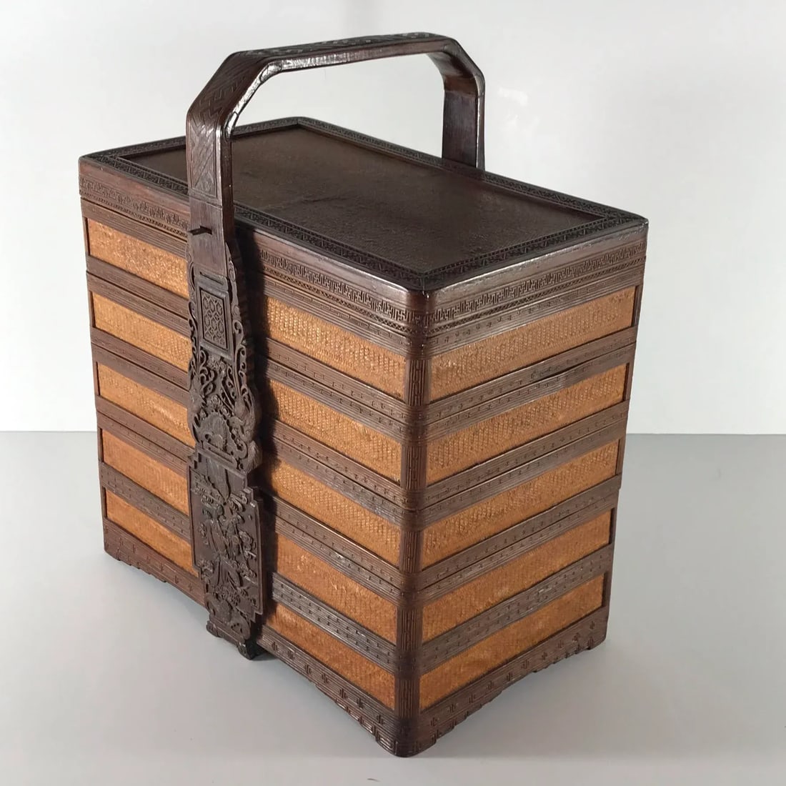 Antique Chinese Stacked Basket - 13