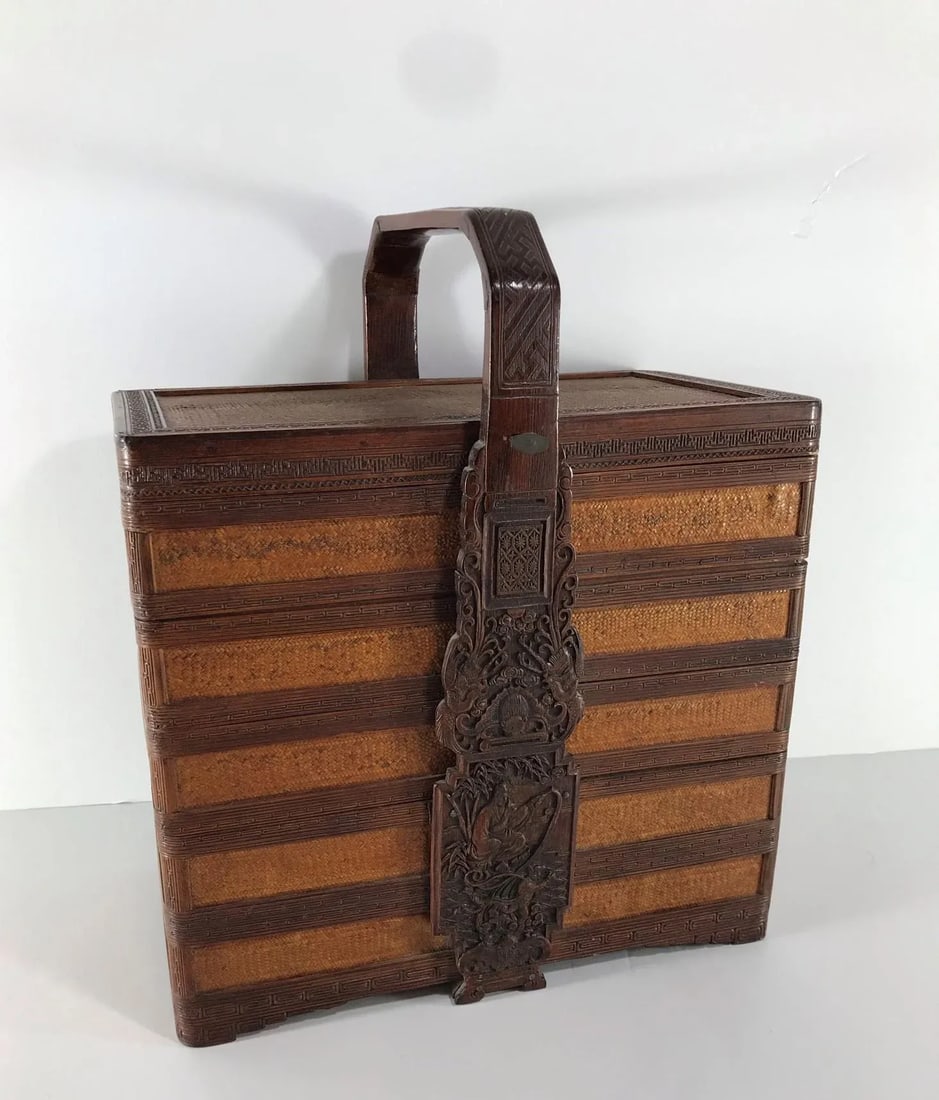 Antique Chinese Stacked Basket - 2