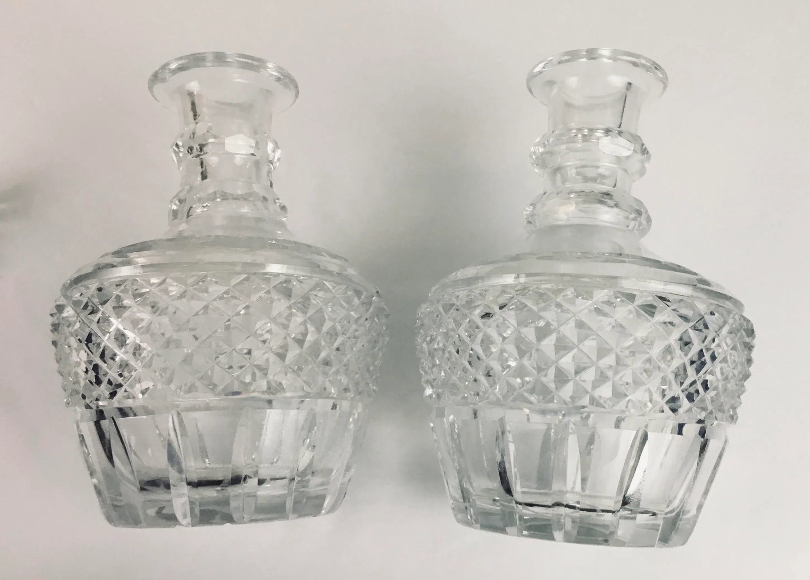 Georgian Cut Glass Decanters - Pair - 4