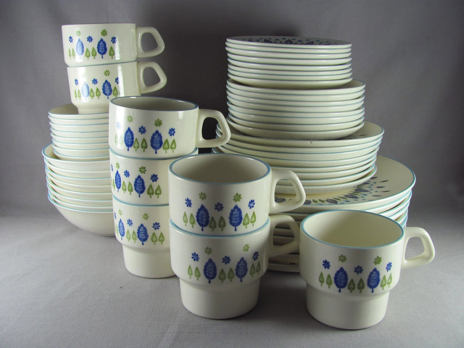 Mid-Century Marcrest Swiss Chalet Alpine Service for 8 Dinnerware - 56 Piece Set - 2