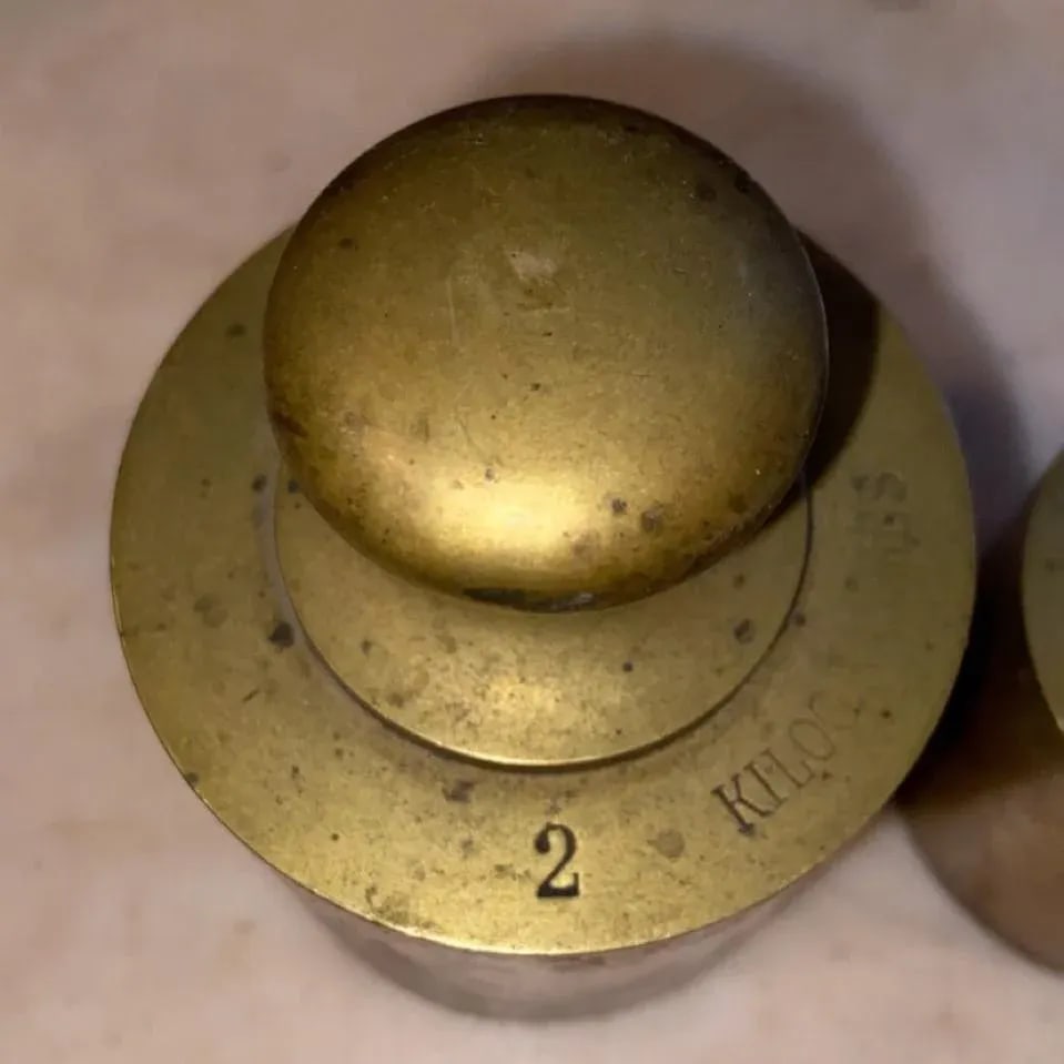 Late 19th Century Antique Solid Brass Scale Weights - Set of 7 - 2