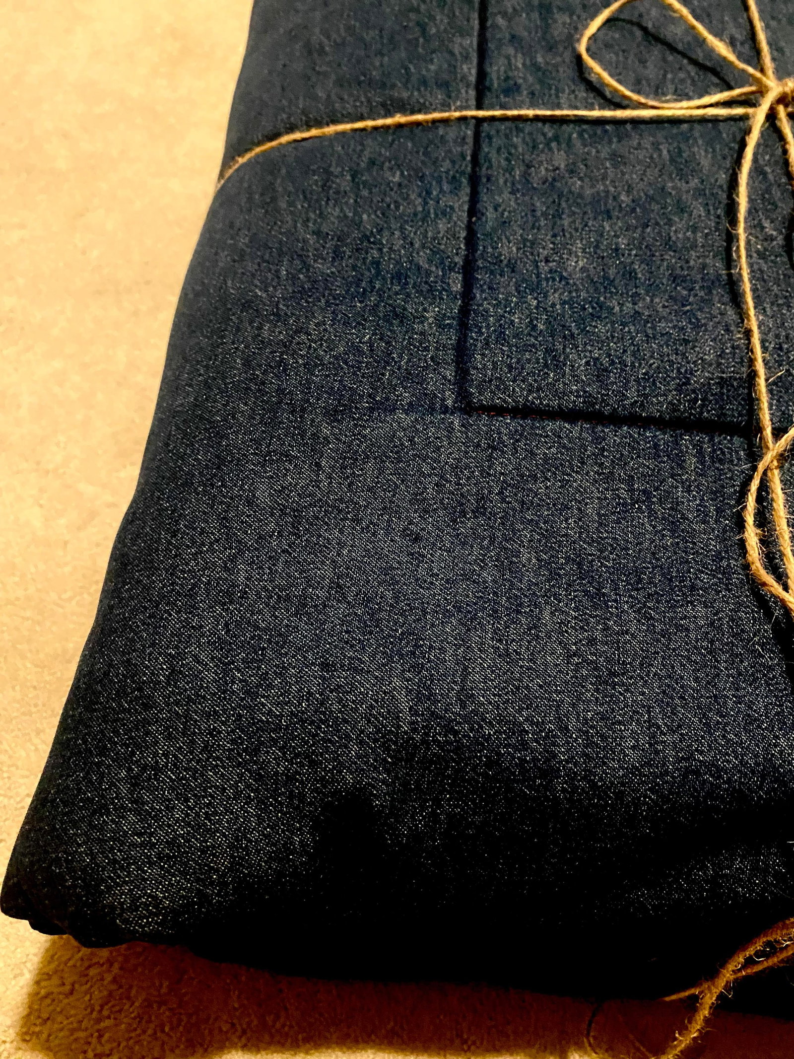 Ralph Lauren Reversible Rare Dark Blue Heavy Denim Queen Comforter Late 20th Century Excellent Condi - 4