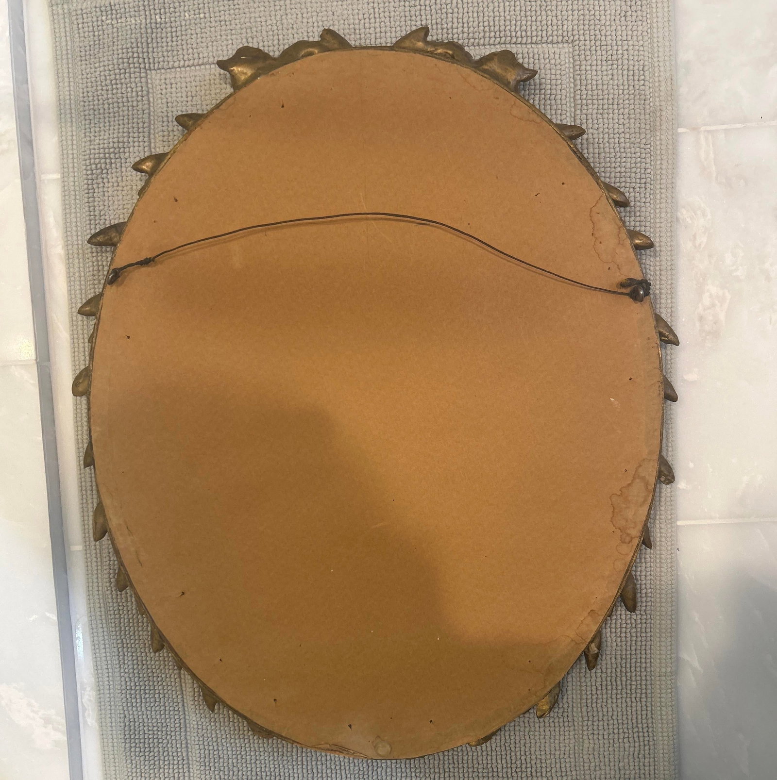 Neoclassical Gilt Laurel Wreath Mirror, 23" H X 19" W - 3