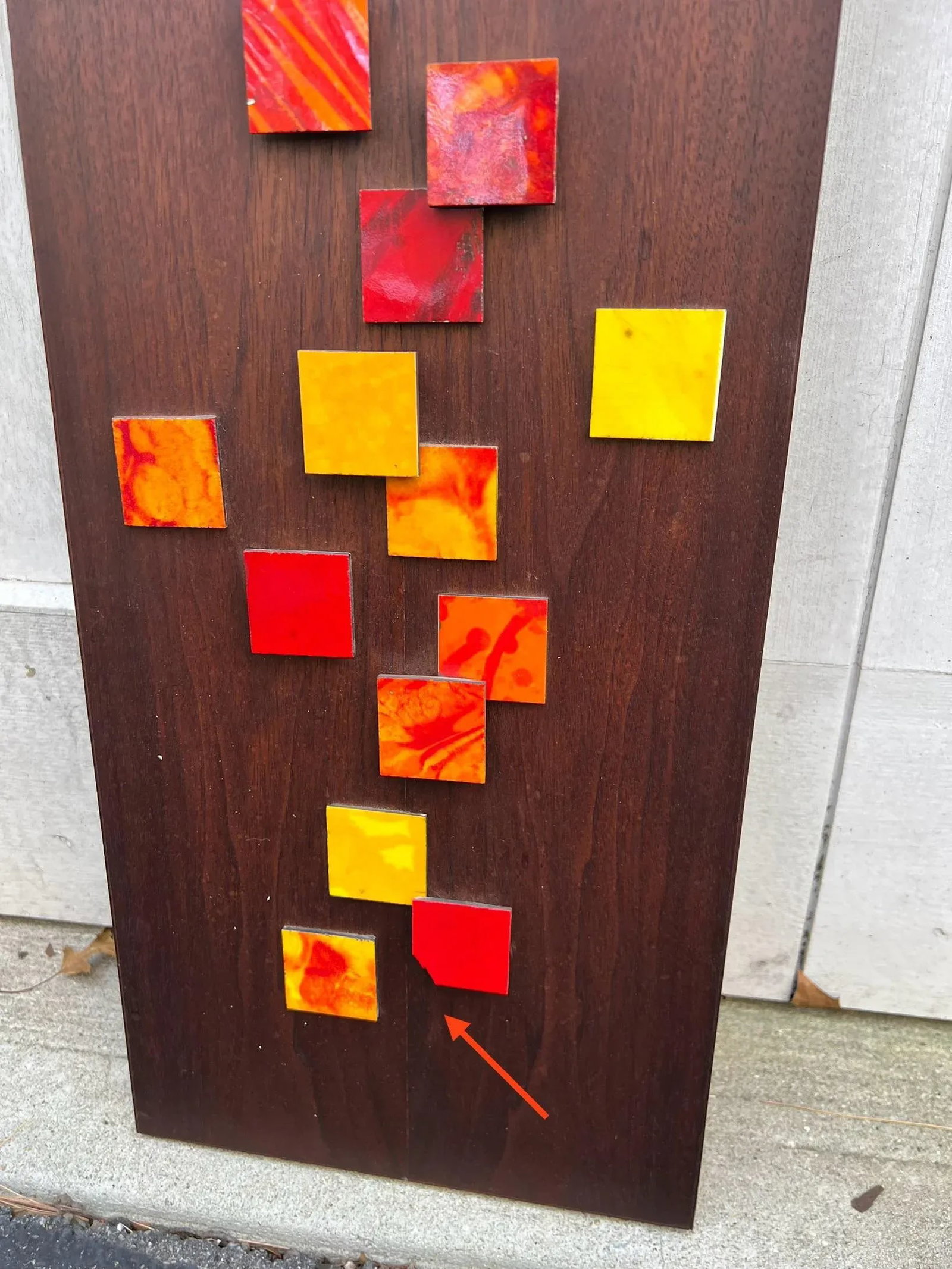 Mid Century Walnut and Tile Clock by Harris Strong - 13
