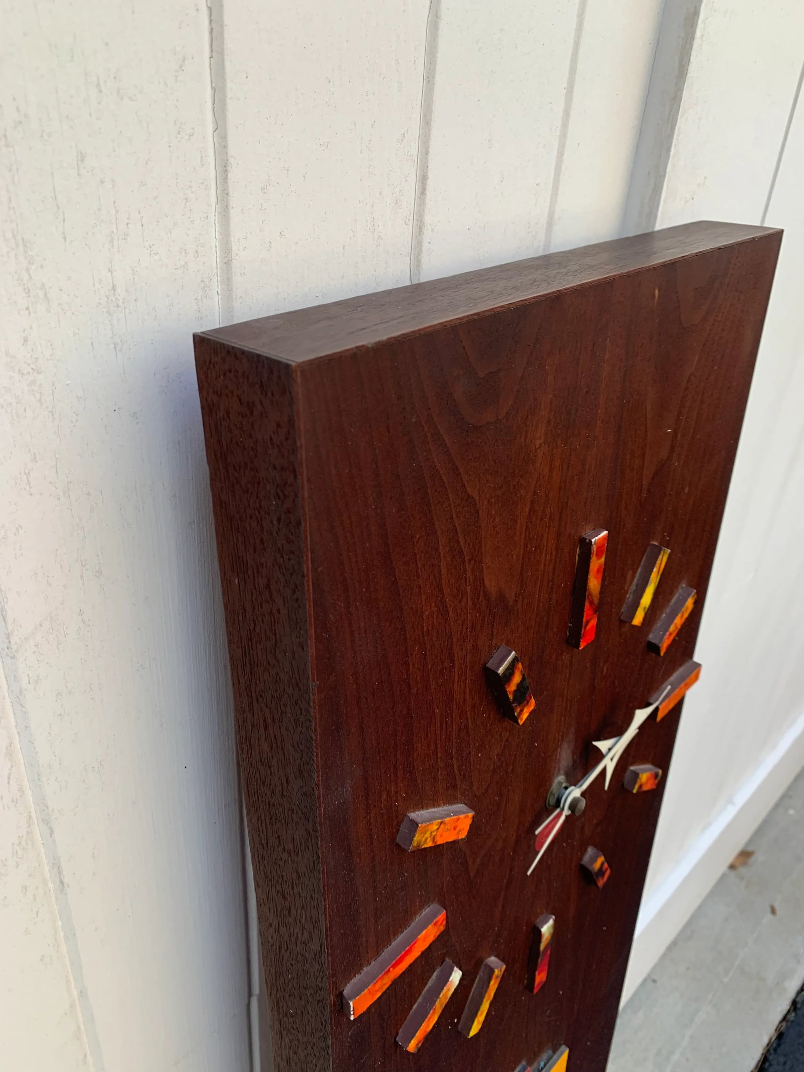 Mid Century Walnut and Tile Clock by Harris Strong - 4