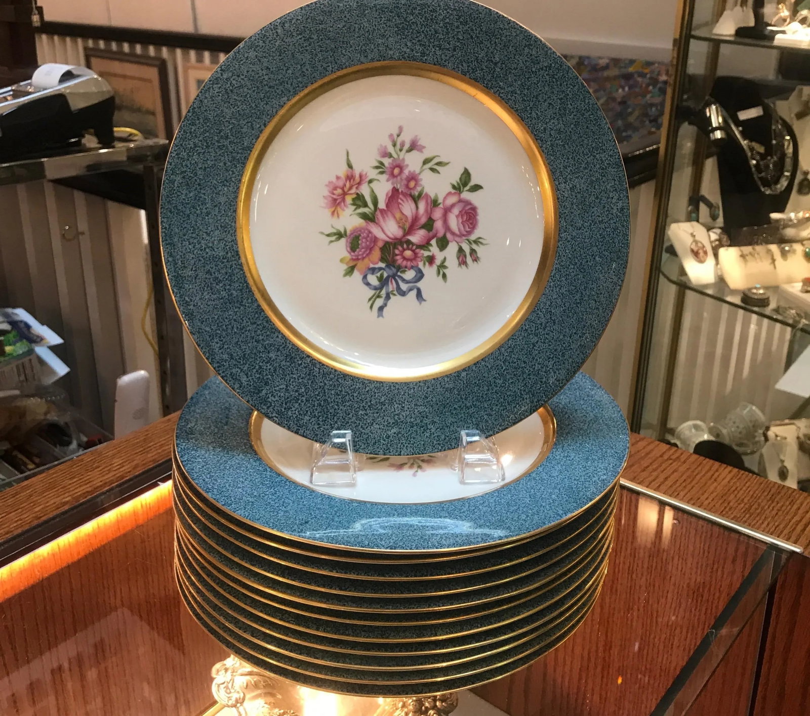 1940s Theodore Haviland Service Dinner Plates- Set of 12 - 10