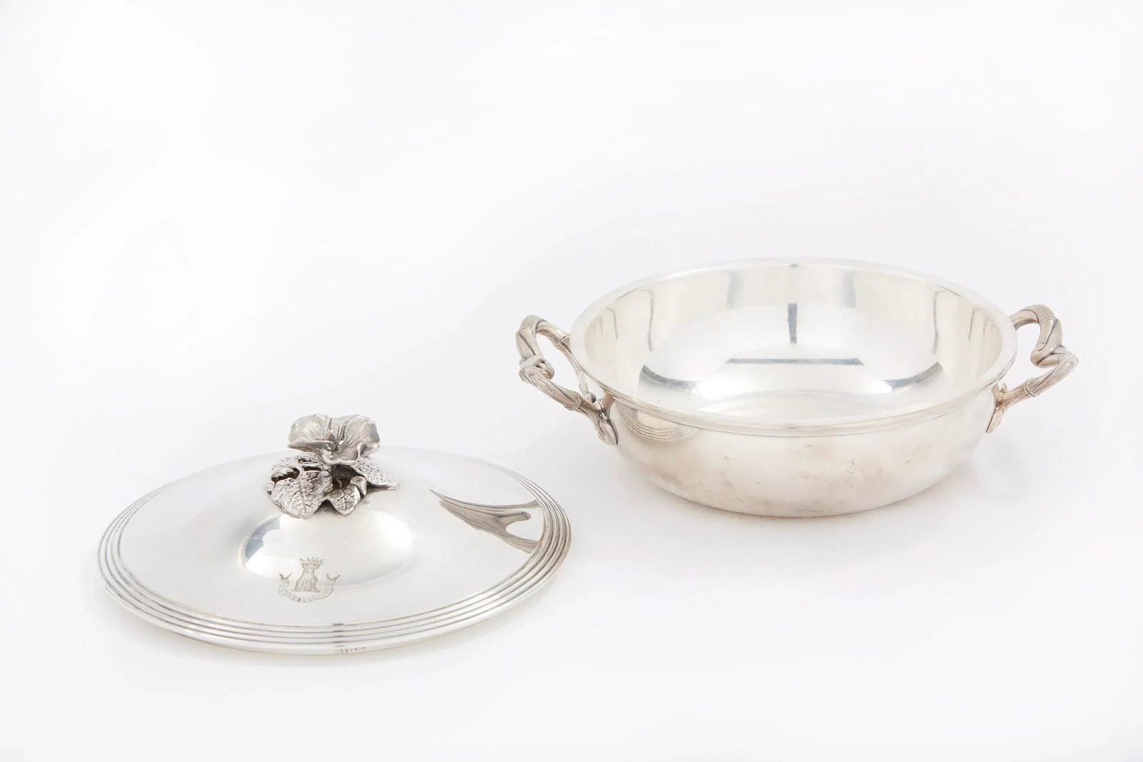 Vintage French Silverplate Covered Dish - 12