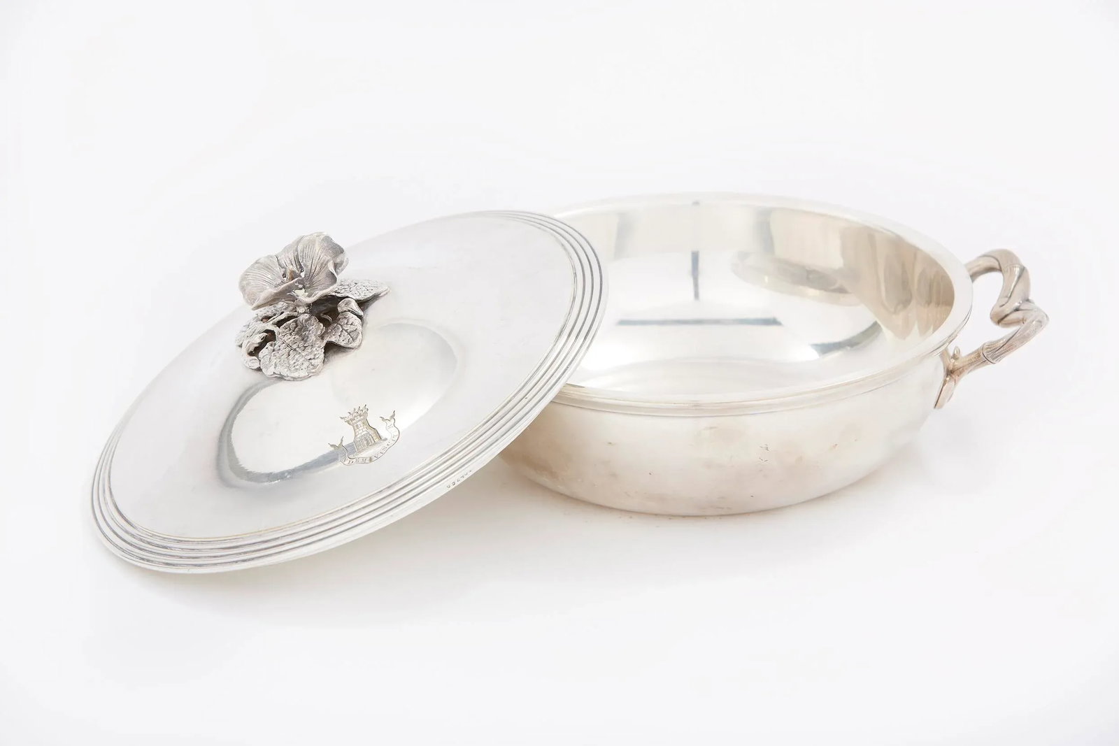 Vintage French Silverplate Covered Dish - 6