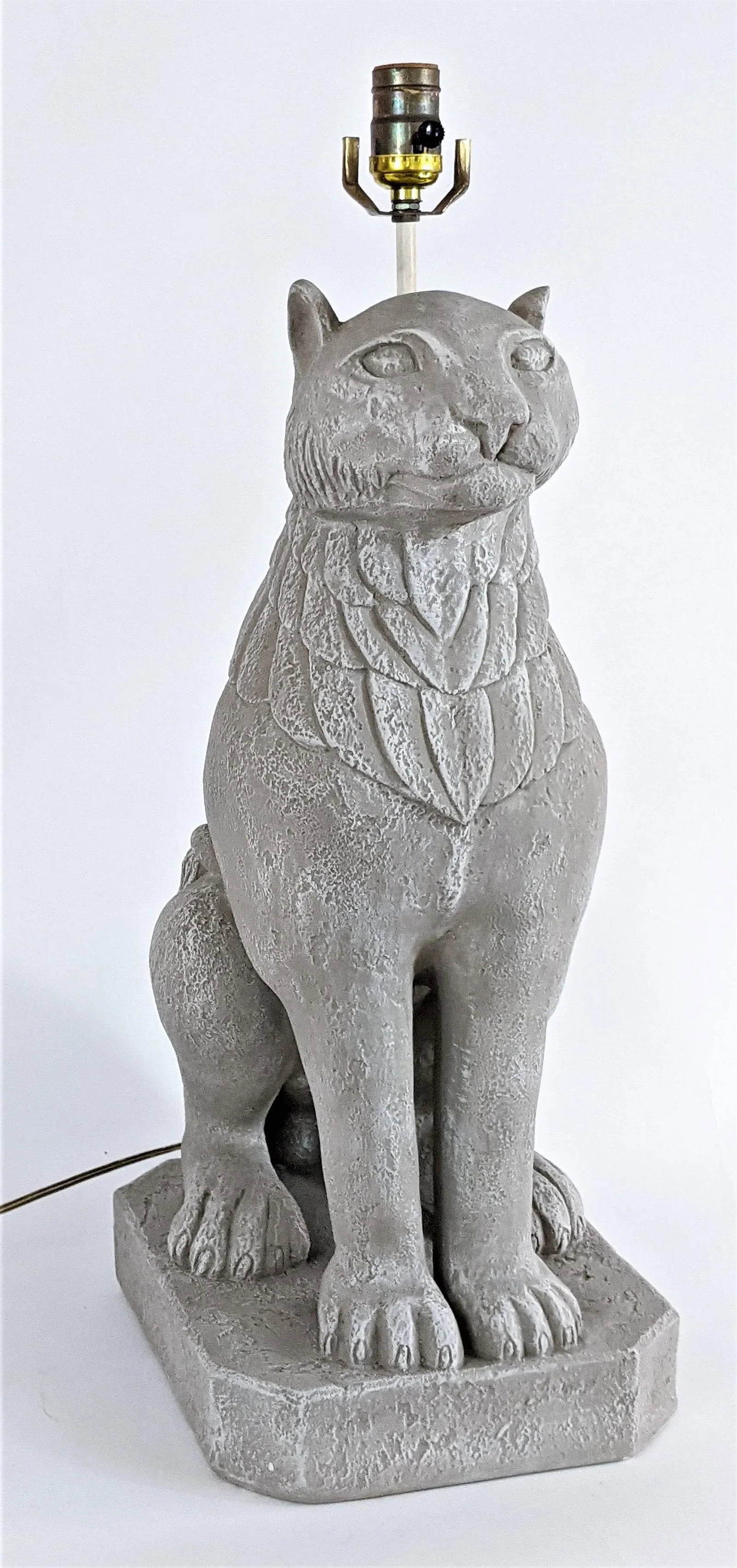 Vintage Egyptian Cat Goddess Lamp - 10