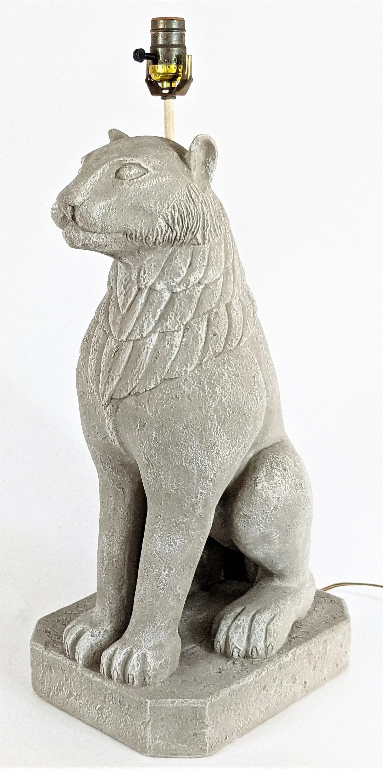 Vintage Egyptian Cat Goddess Lamp - 3