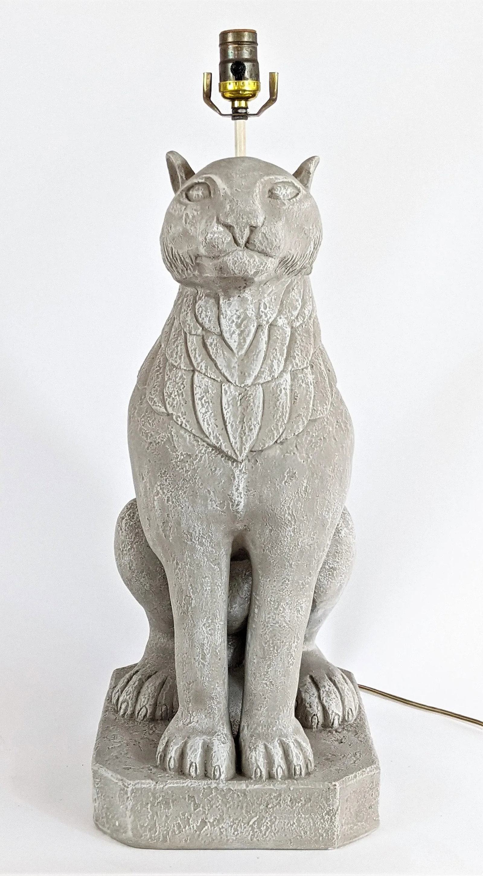 Vintage Egyptian Cat Goddess Lamp - 4