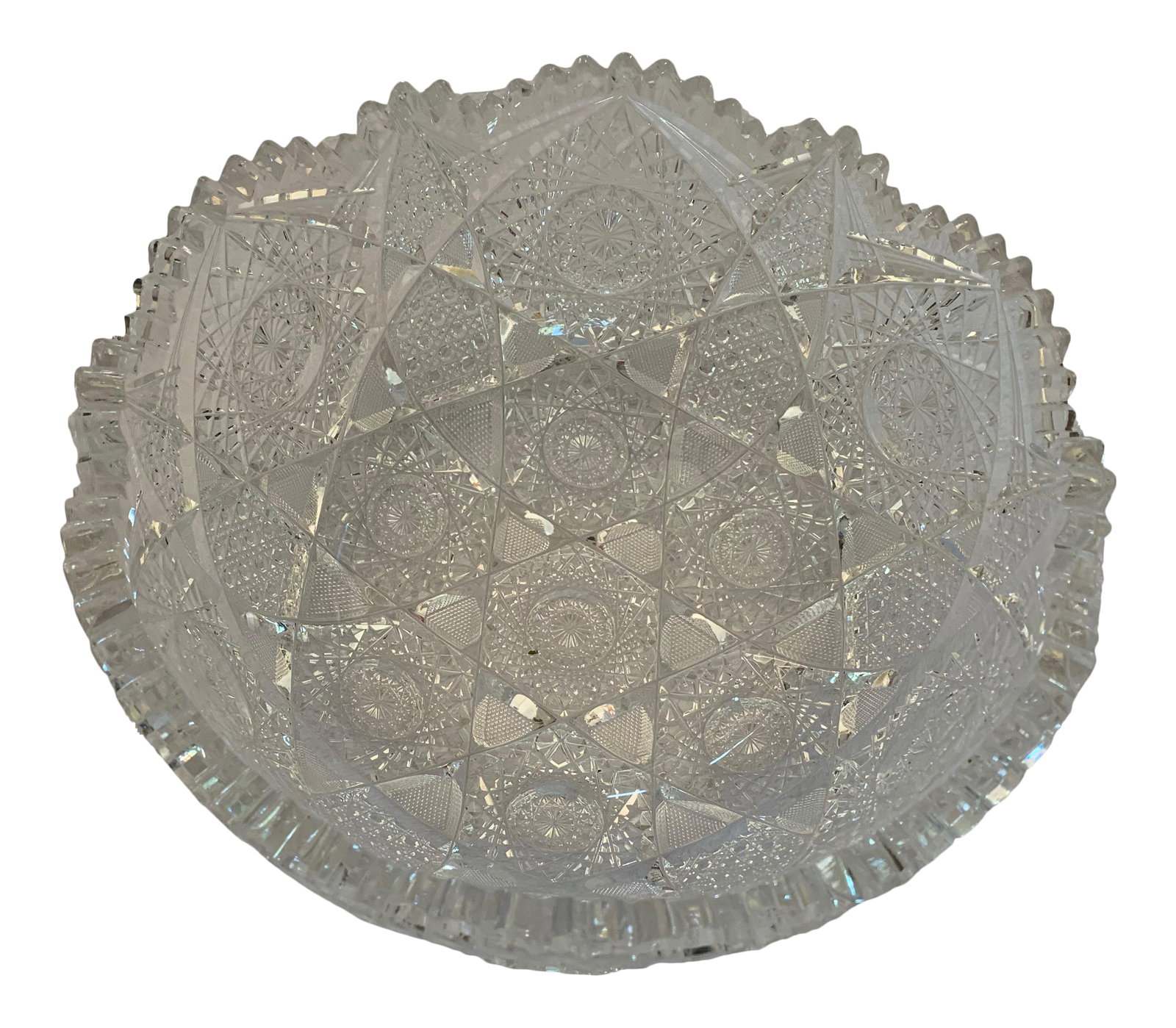Vintage Mid 20th Century American Brilliant Cut Glass Bowl (1 of 6)