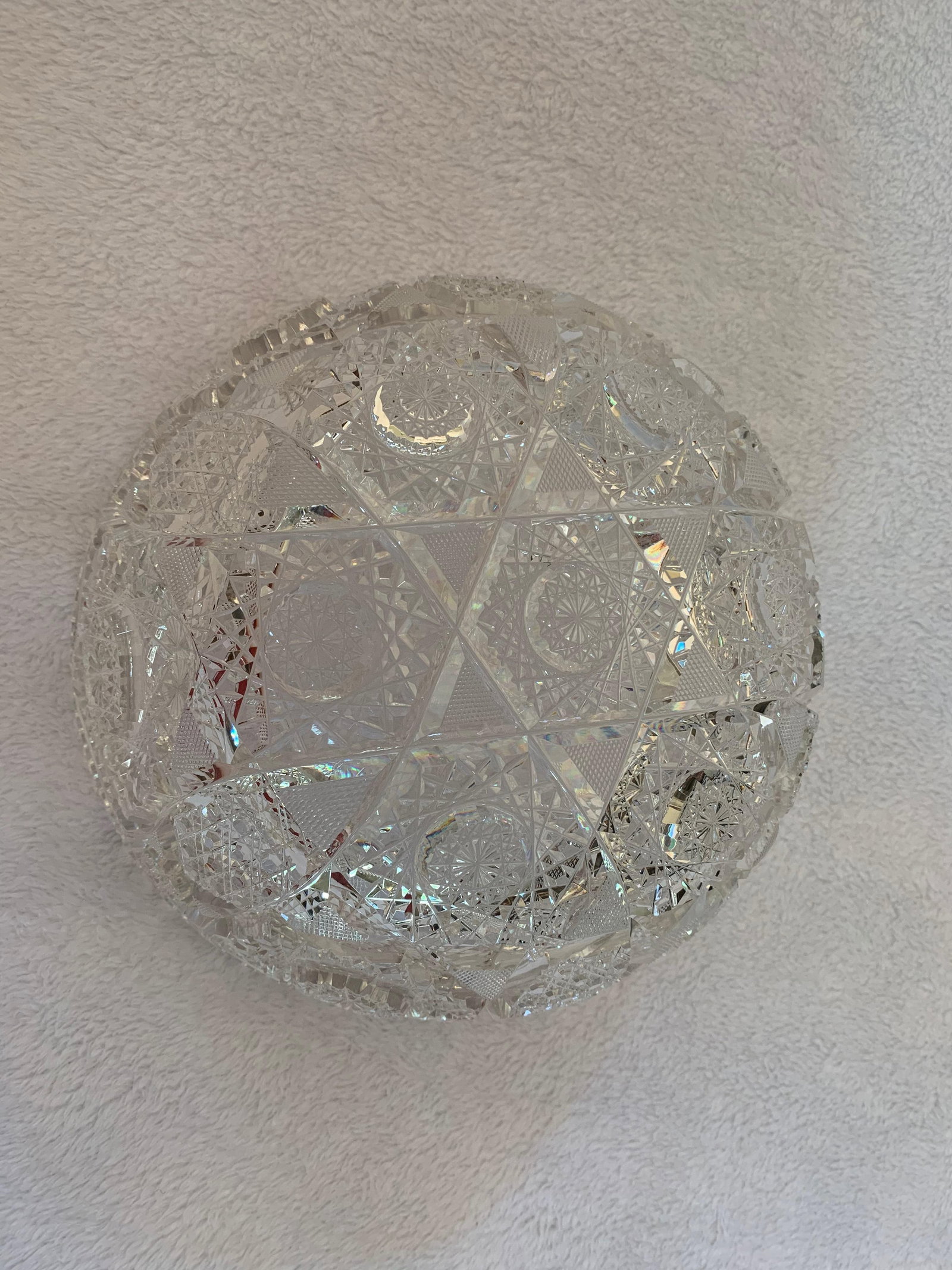 Vintage Mid 20th Century American Brilliant Cut Glass Bowl - 2