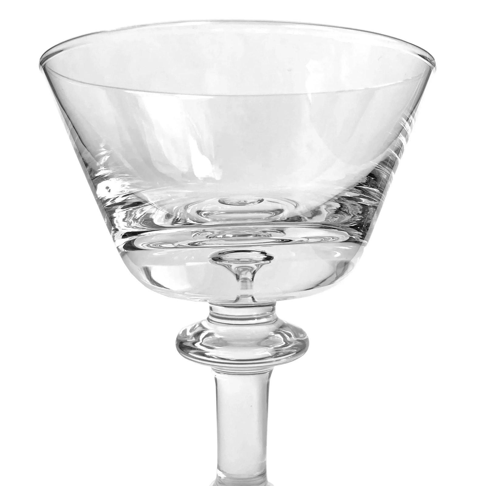 Set of Eight Captured Bubble Champagne Coupes - 5