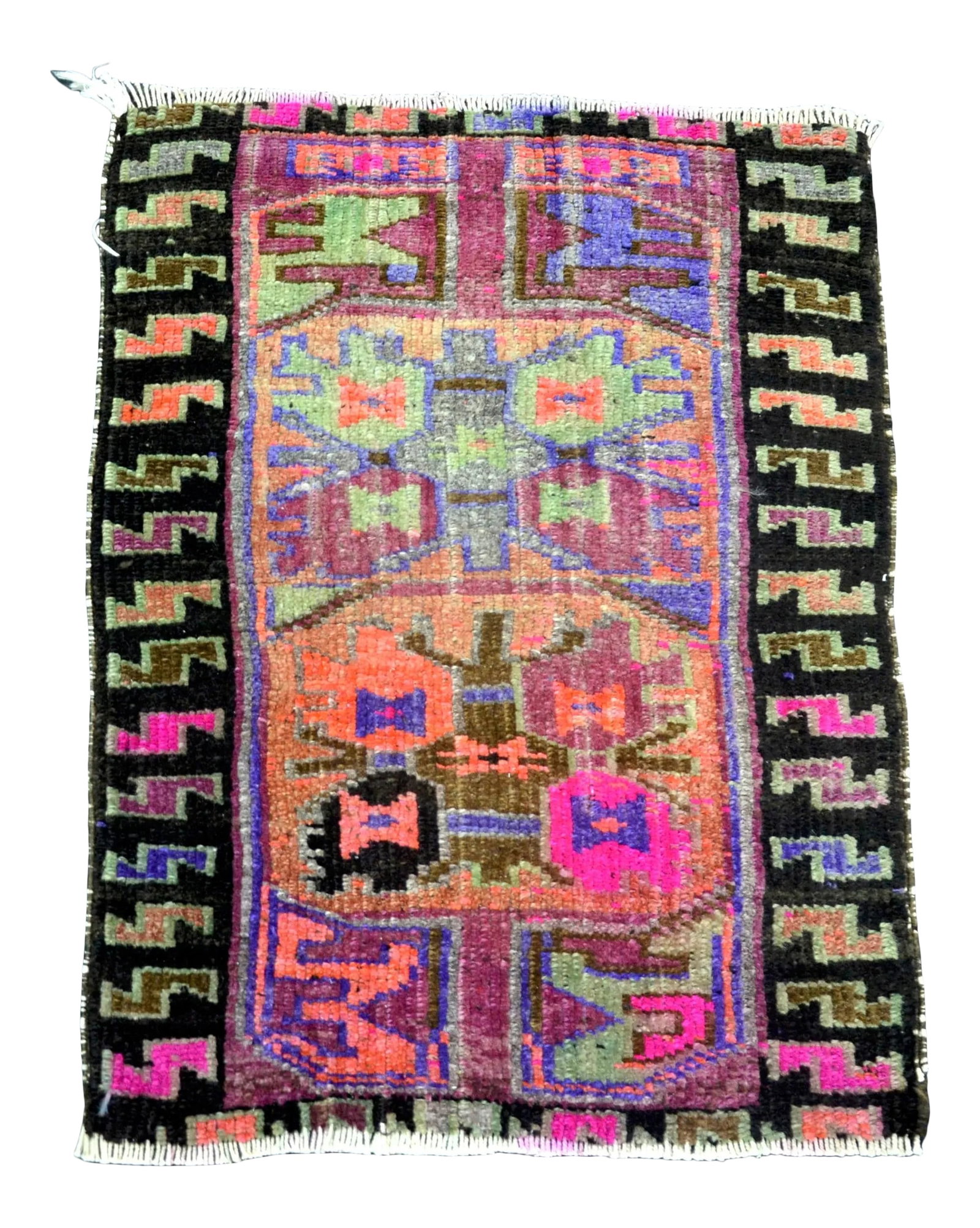 Vintage Multicolor Turkish Small Rug (1 of 6)