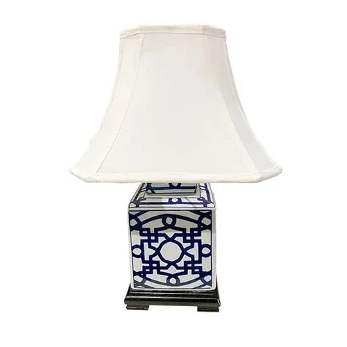Blue and White Porcelain Table Lamp - 5