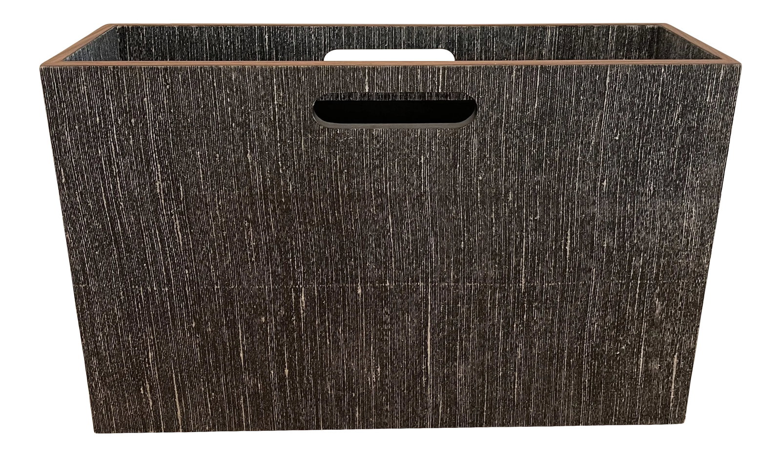 Bruges Magazine Rack Pigeon & Poodle: Store your reading supplies in style with the Bruges magazine rack. The charcoal faux silk finish will add sophistication to any room, regardless of what's stored inside. The delicate look of fabric