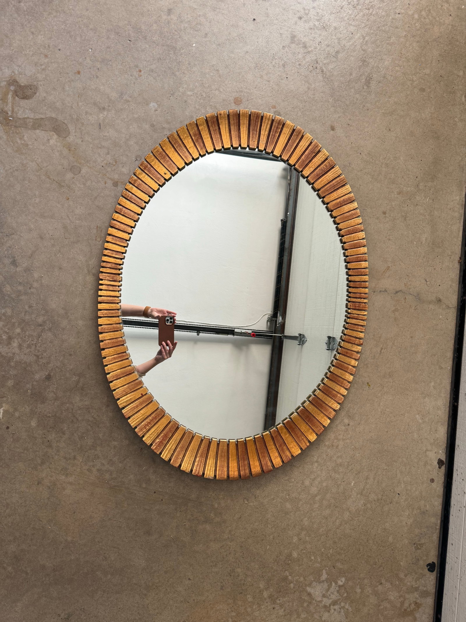 Vintage Hollywood Regency Eyelash Mirror - 4