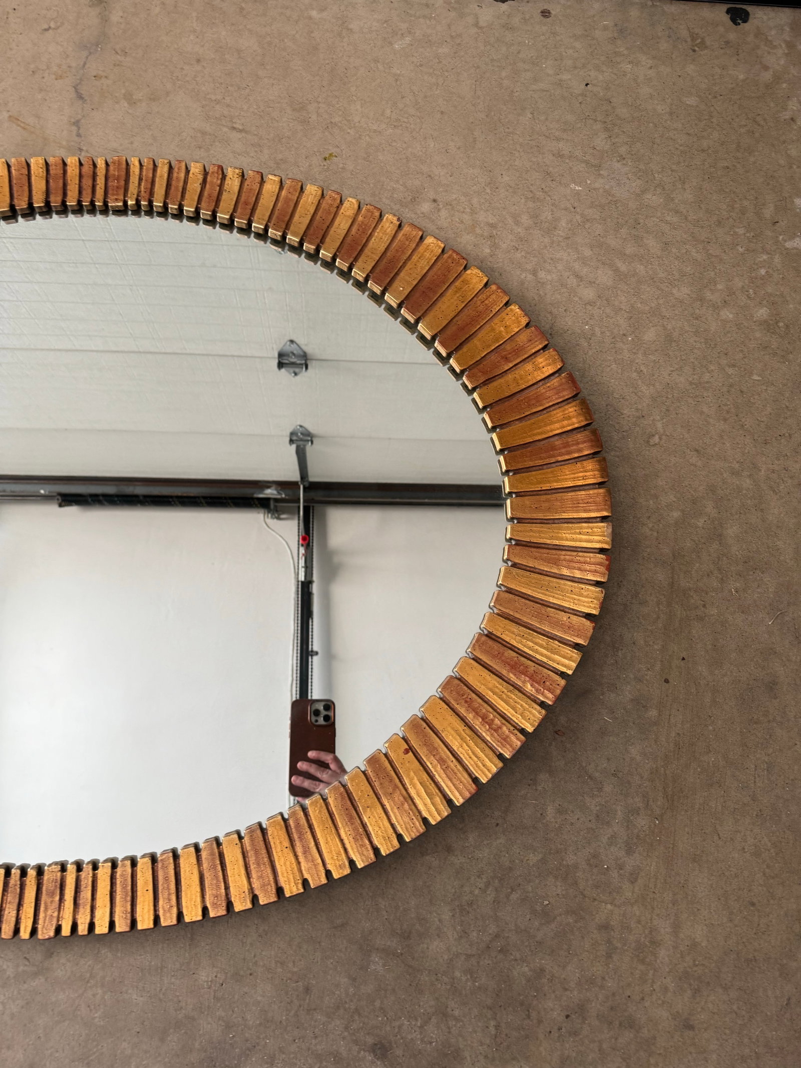 Vintage Hollywood Regency Eyelash Mirror - 6