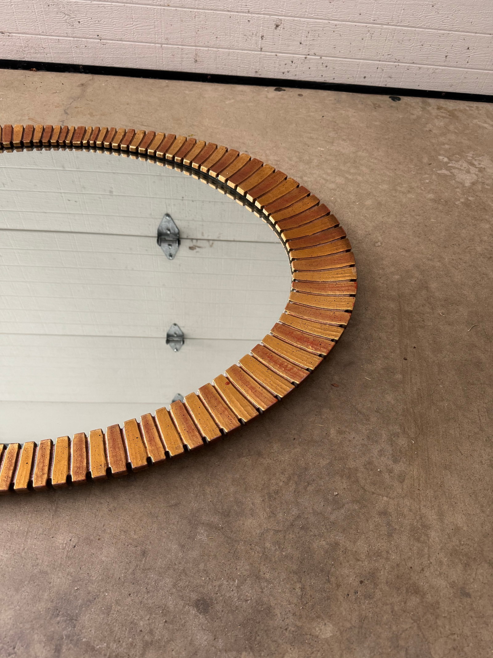 Vintage Hollywood Regency Eyelash Mirror - 8