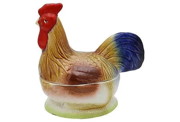 Midcentury French Rooster Pate Tureen - 5