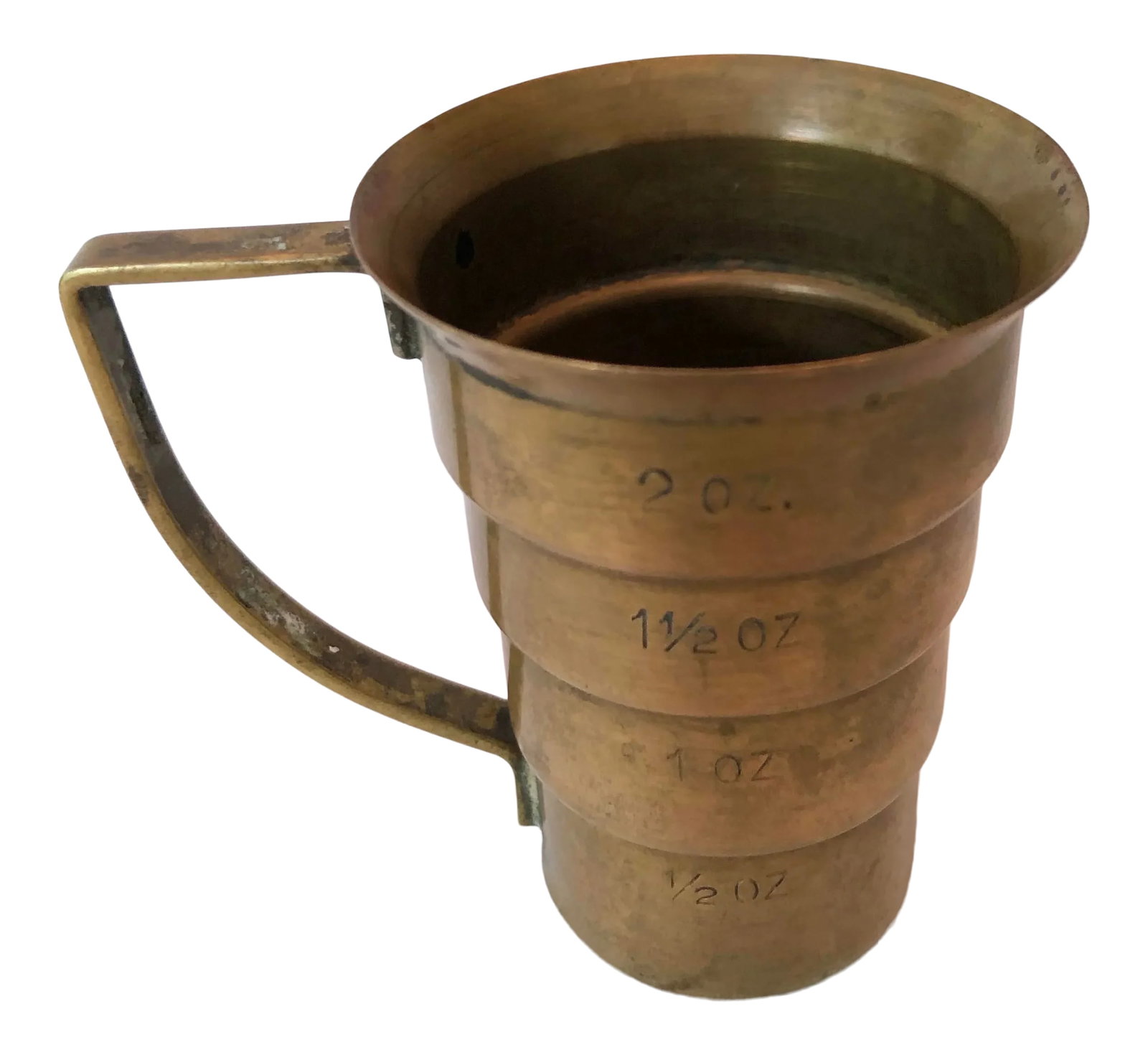 1930s Napier Brass Stepped Jigger (1 of 7)