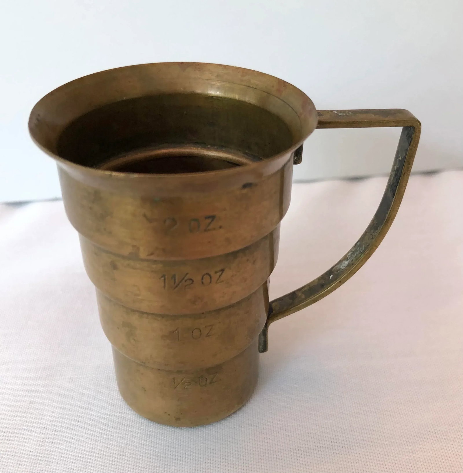 1930s Napier Brass Stepped Jigger - 2