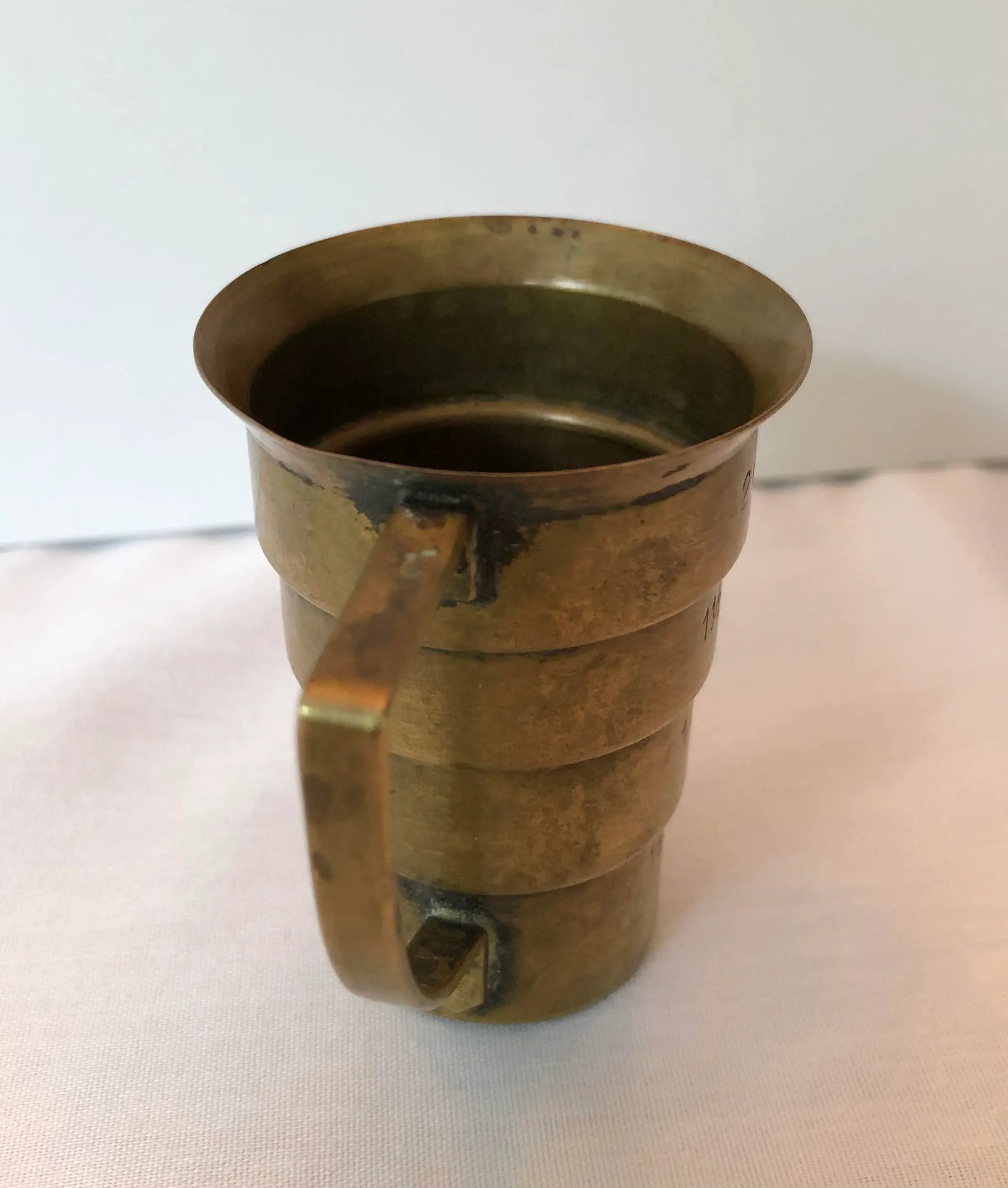 1930s Napier Brass Stepped Jigger - 3