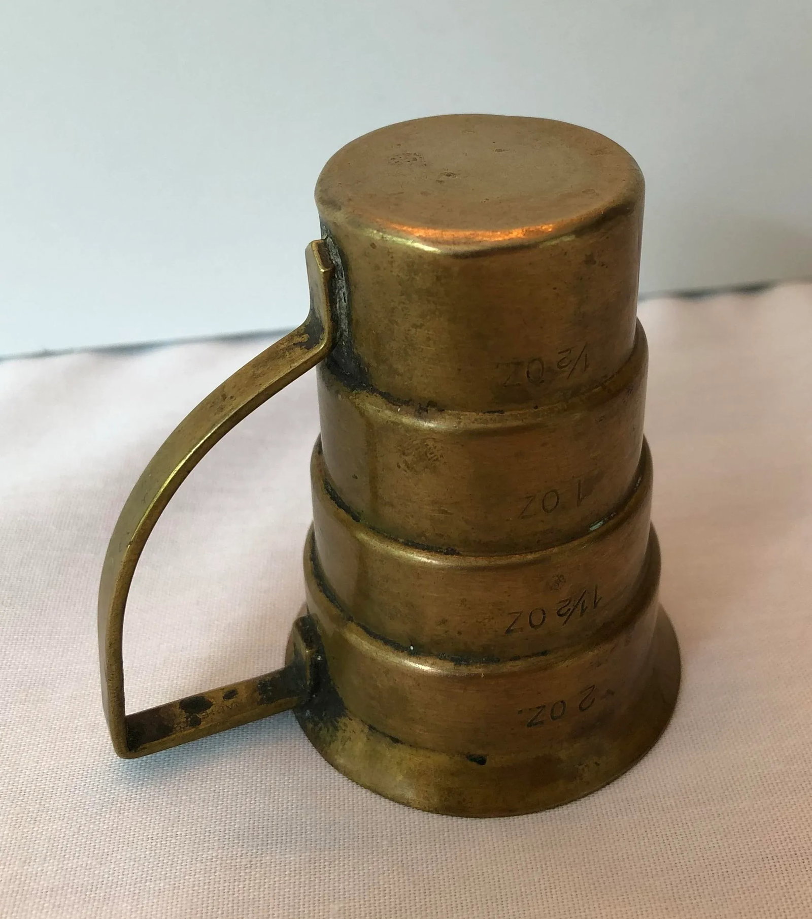 1930s Napier Brass Stepped Jigger - 4
