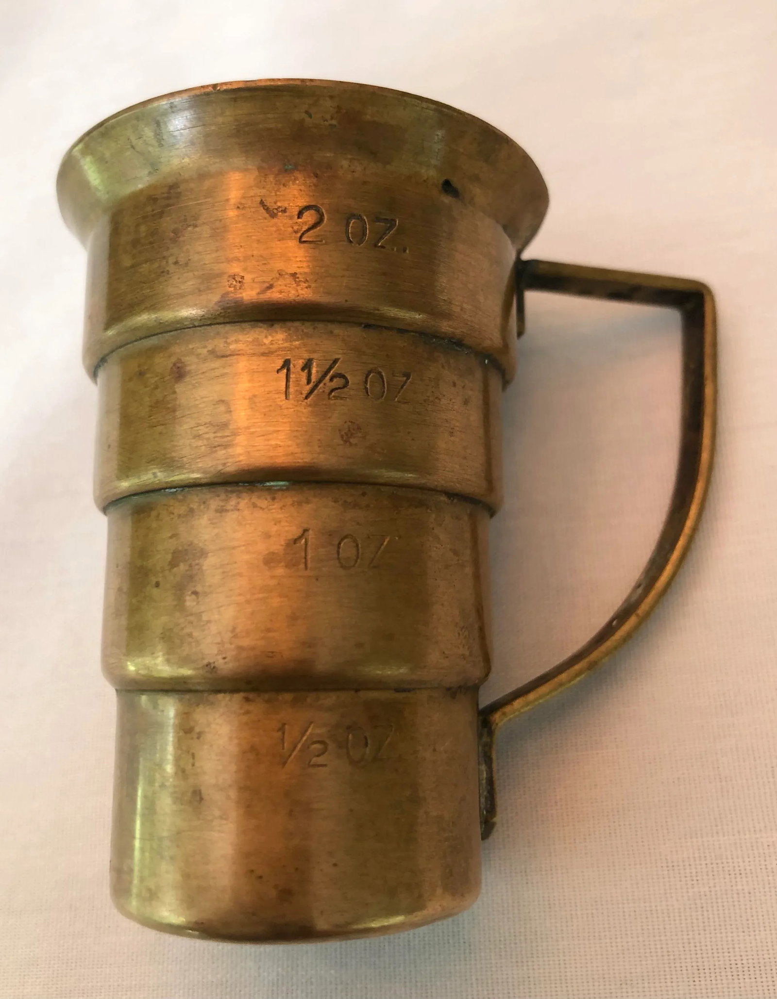 1930s Napier Brass Stepped Jigger - 5